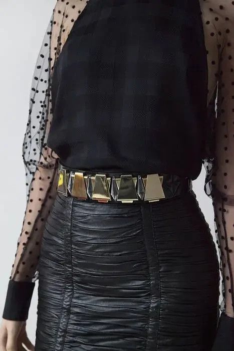 Balmain Leather crystal embellished waist belt Size ONE SIZE - 9 Thumbnail