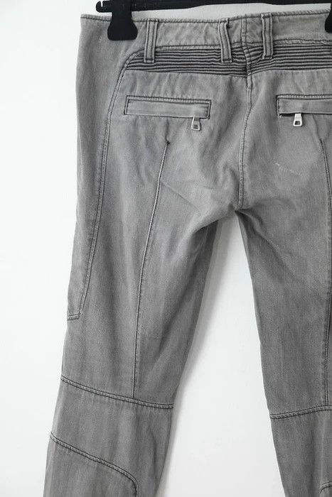 Balmain 2012 grey biker jeans Size 28" / US 6 / IT 42 - 4 Thumbnail