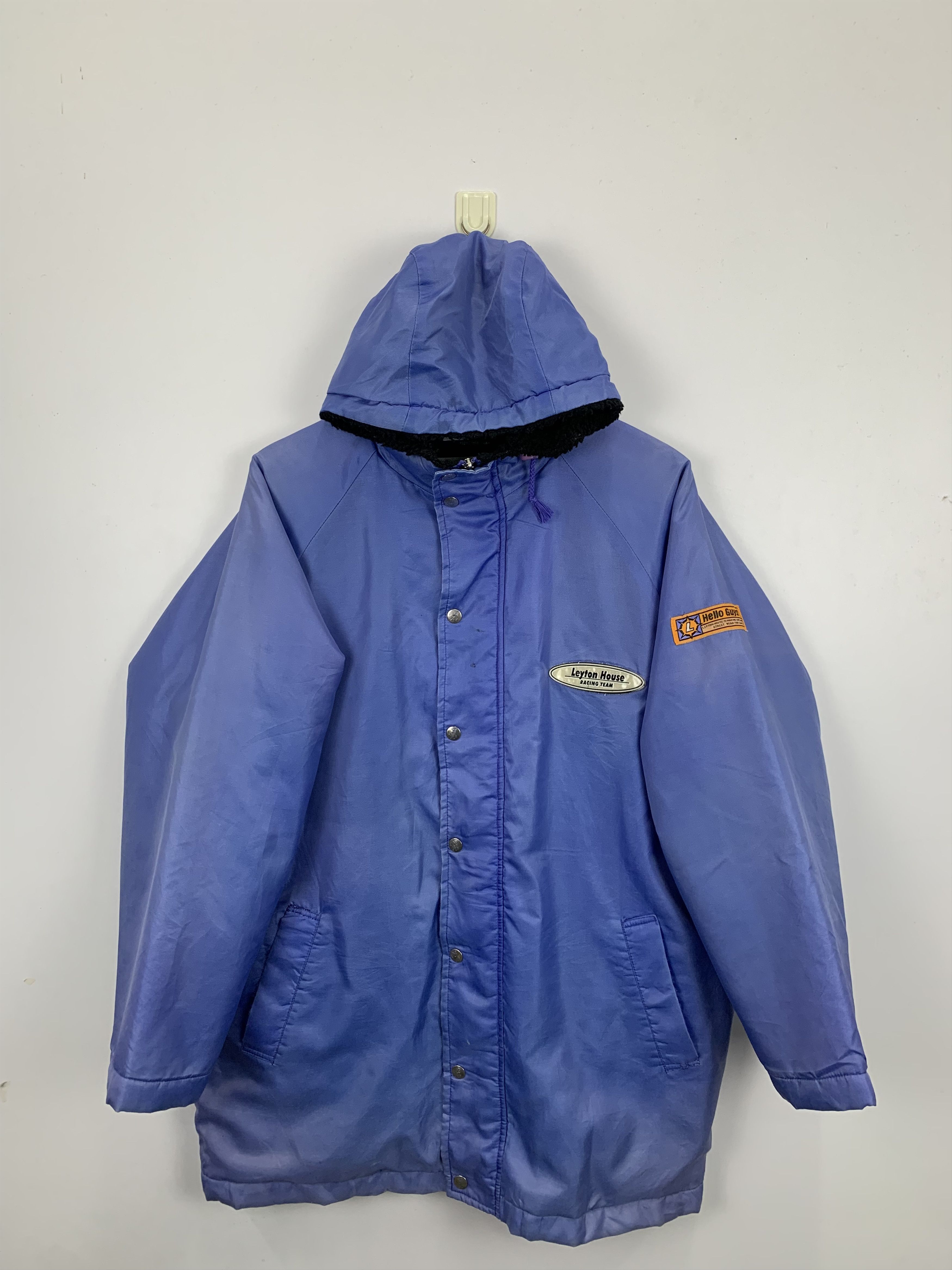 Japanese Brand Vintage Leyton House Racing Team Fleece Hooded Jacket J0990 Size US M / EU 48-50 / 2 - 1 Thumbnail