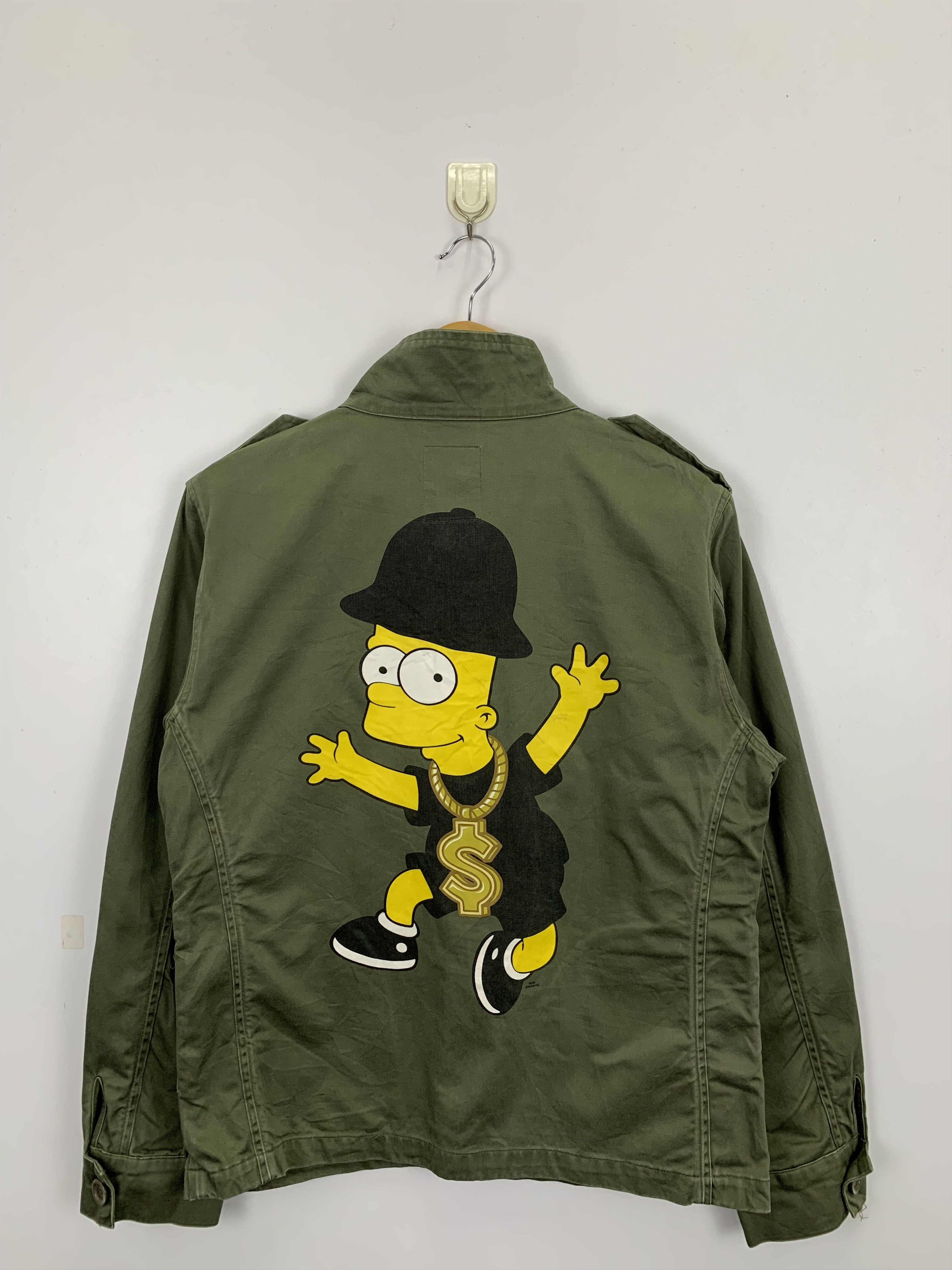 image of Vintage Joyrich X The Simpson Denim Jacket in Green, Men's (Size Medium)