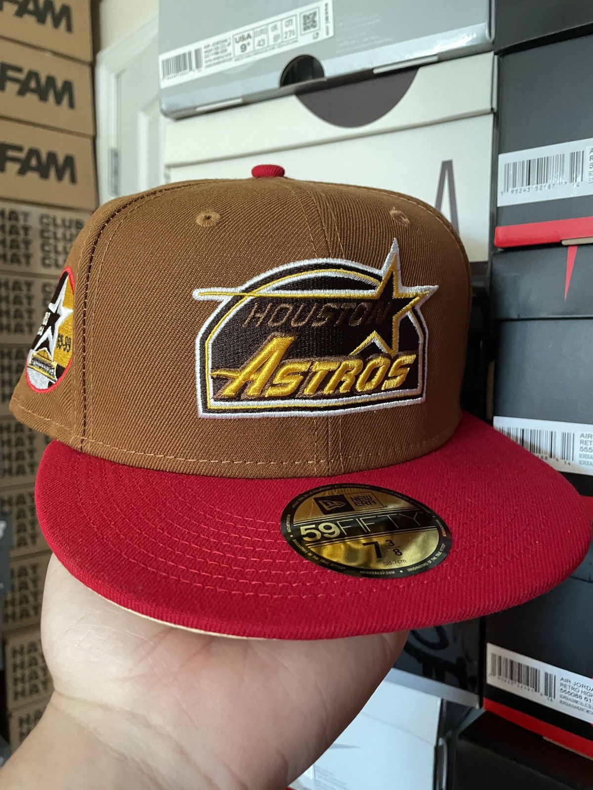 MLB × New Era 7 1/8 Brown Red Houston Astros Two 2 Tone 35 Years Yellow Size ONE SIZE - 1 Thumbnail