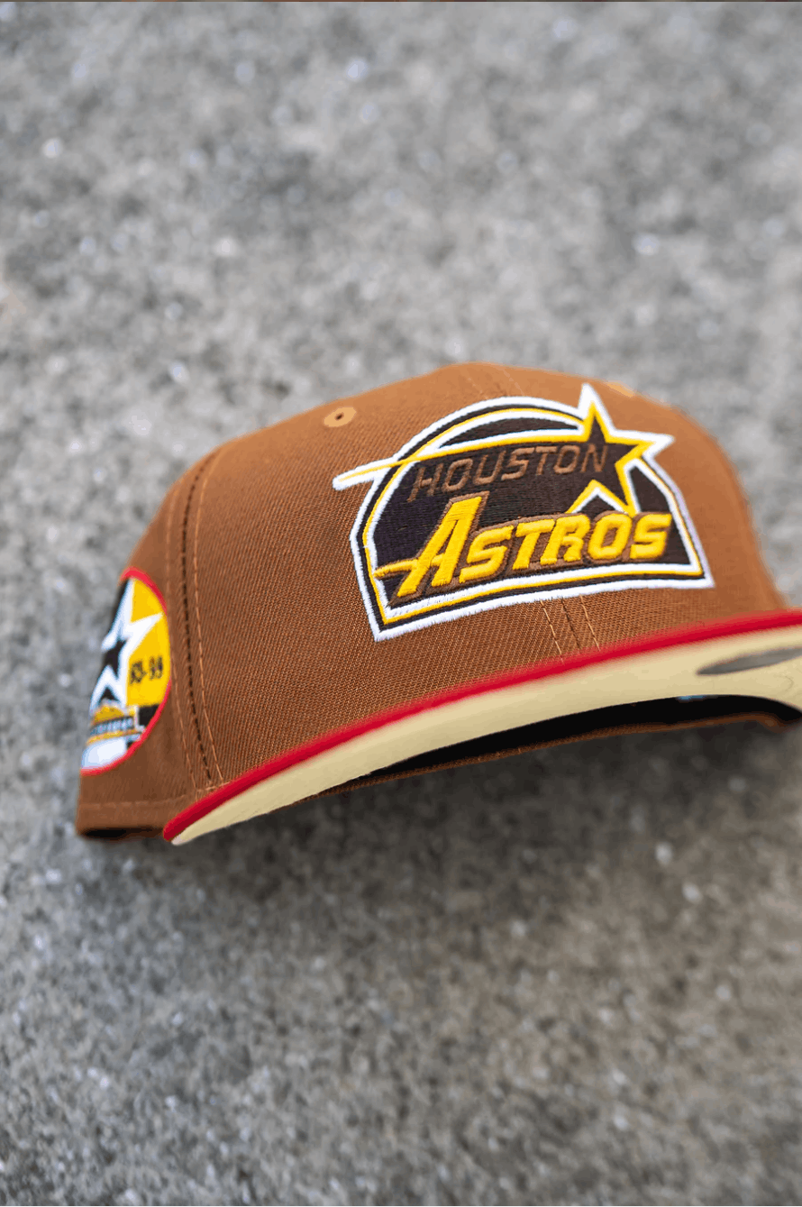MLB × New Era 7 1/8 Brown Red Houston Astros Two 2 Tone 35 Years Yellow Size ONE SIZE - 13 Thumbnail