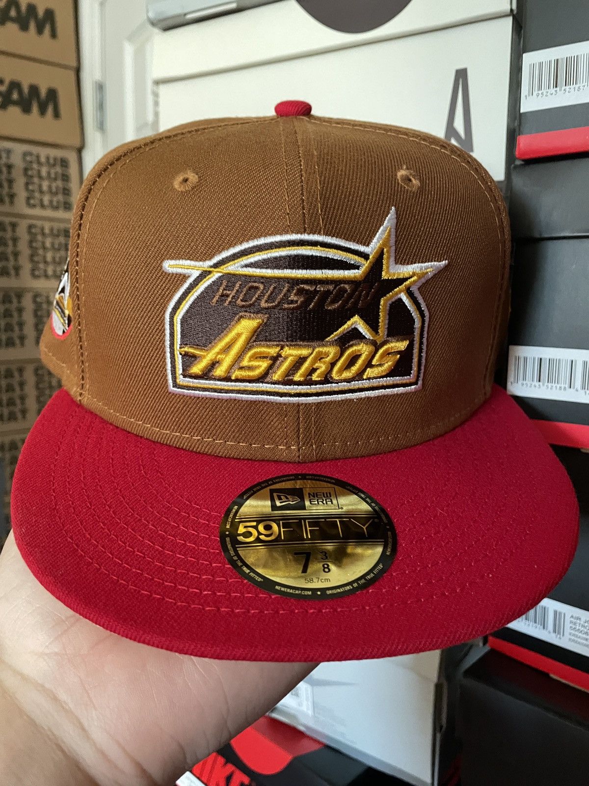 MLB × New Era 7 1/8 Brown Red Houston Astros Two 2 Tone 35 Years Yellow Size ONE SIZE - 2 Thumbnail