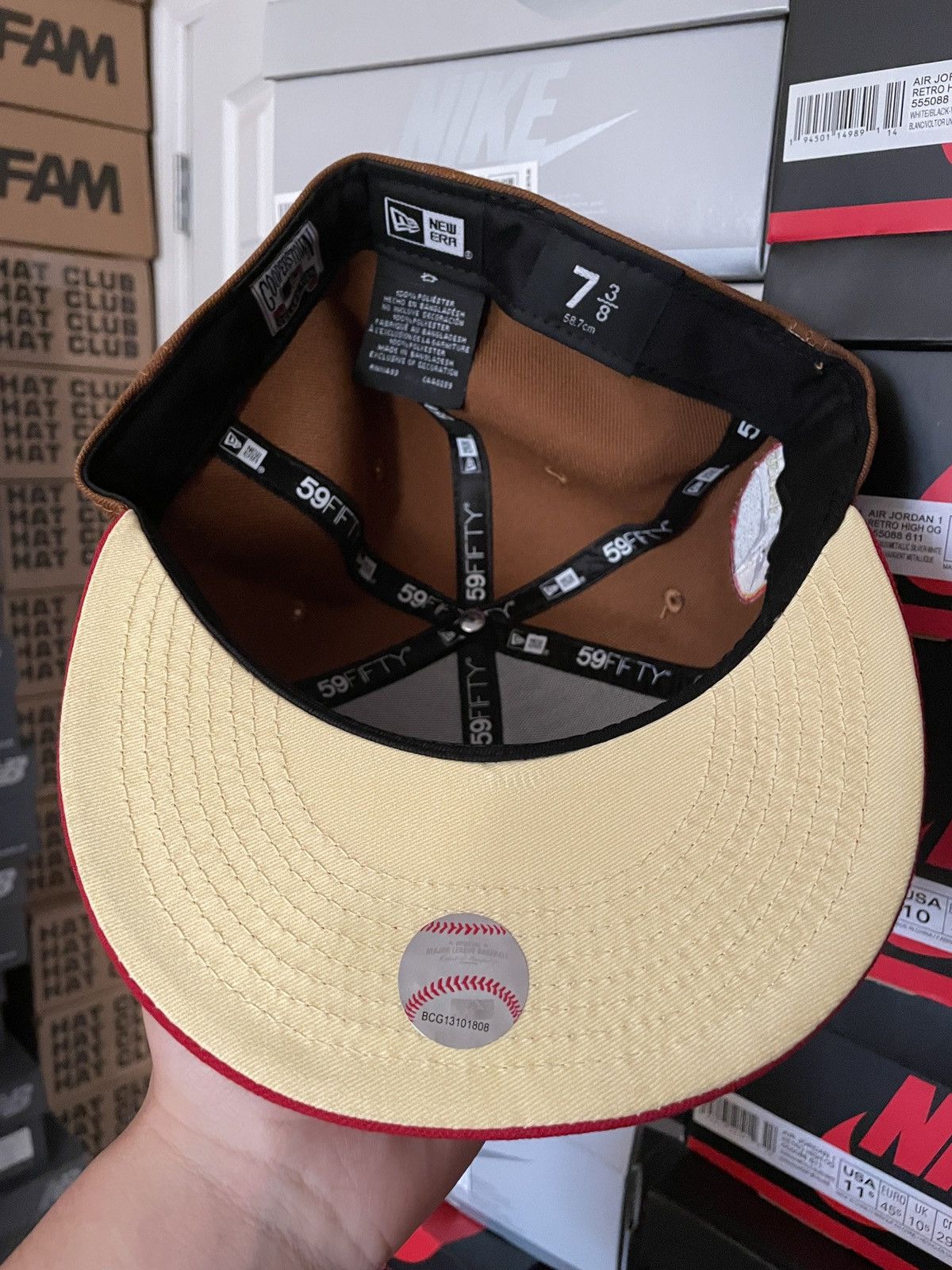 MLB × New Era 7 1/8 Brown Red Houston Astros Two 2 Tone 35 Years Yellow Size ONE SIZE - 6 Thumbnail