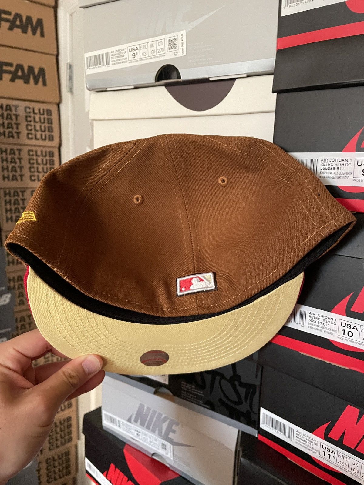 MLB × New Era 7 1/8 Brown Red Houston Astros Two 2 Tone 35 Years Yellow Size ONE SIZE - 5 Thumbnail