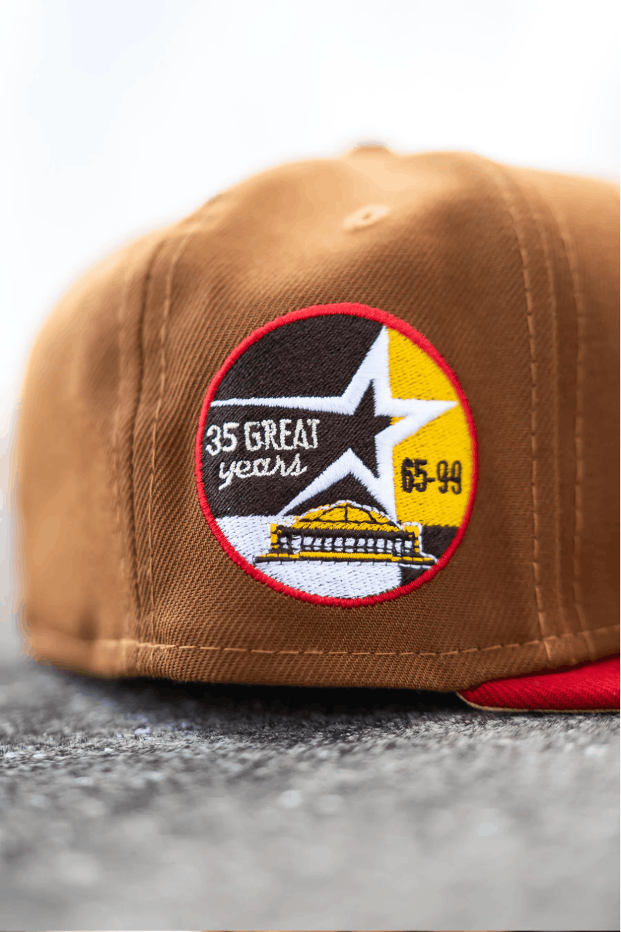 MLB × New Era 7 1/8 Brown Red Houston Astros Two 2 Tone 35 Years Yellow Size ONE SIZE - 10 Thumbnail