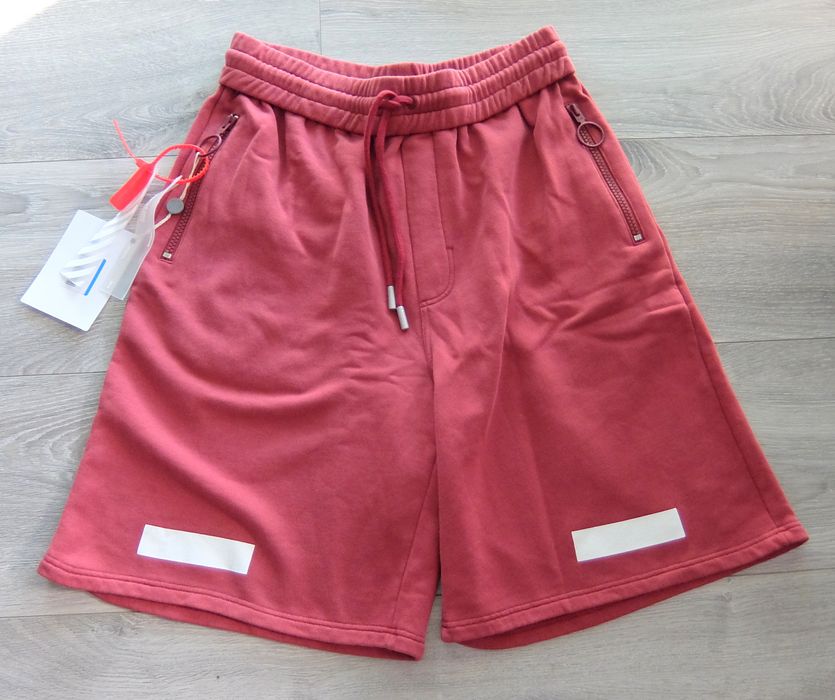 Off white shorts on sale red