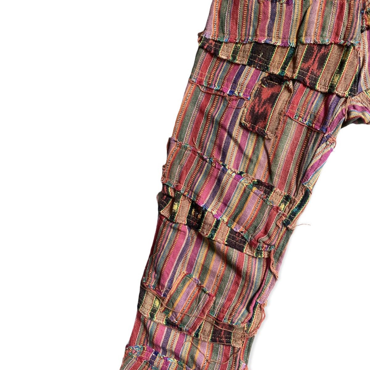 Junya Watanabe SS05 Native Stripes Patchwork Drop Crotch Pants Navajo Scab Size US 32 / EU 48 - 3 Thumbnail
