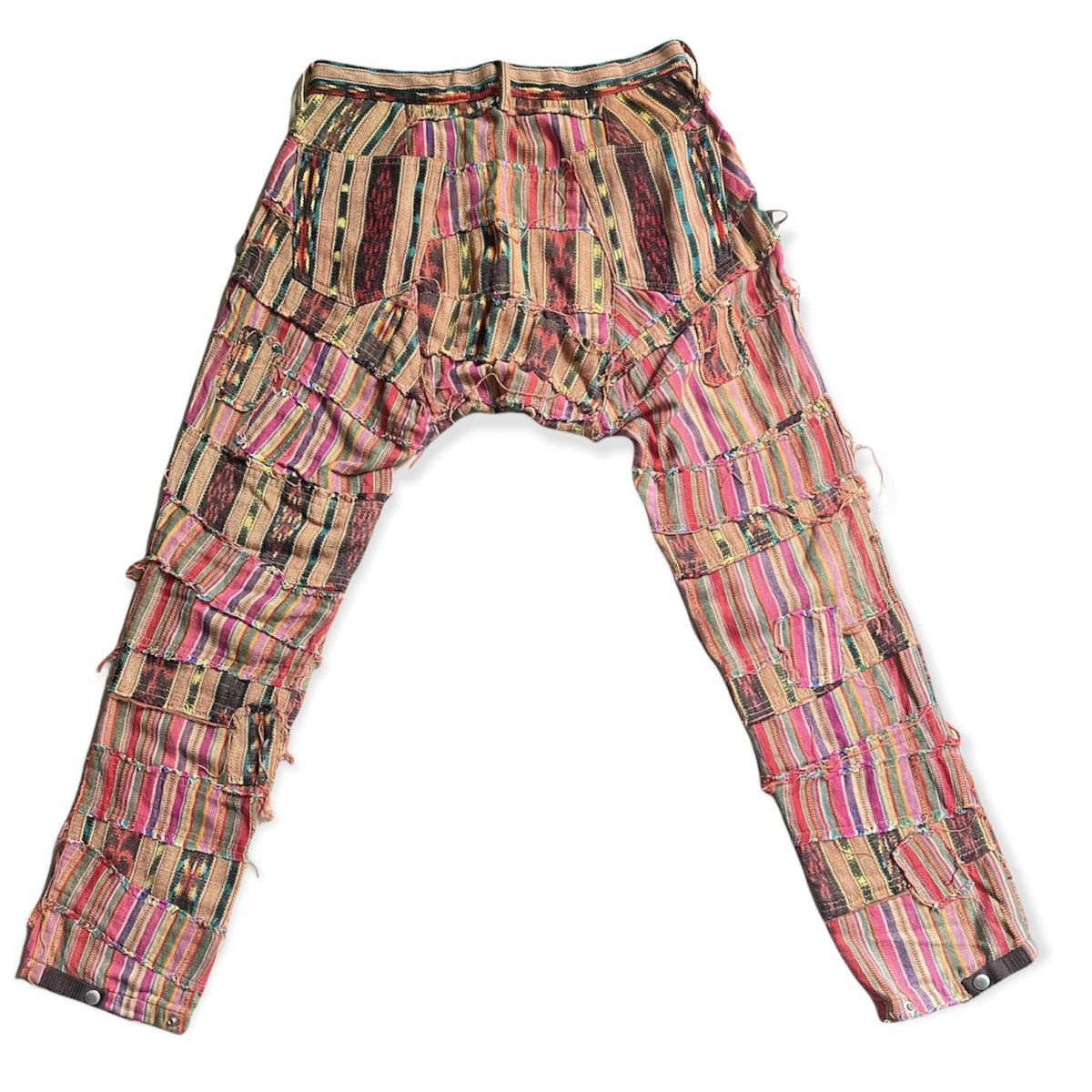 Junya Watanabe SS05 Native Stripes Patchwork Drop Crotch Pants Navajo Scab Size US 32 / EU 48 - 6 Thumbnail