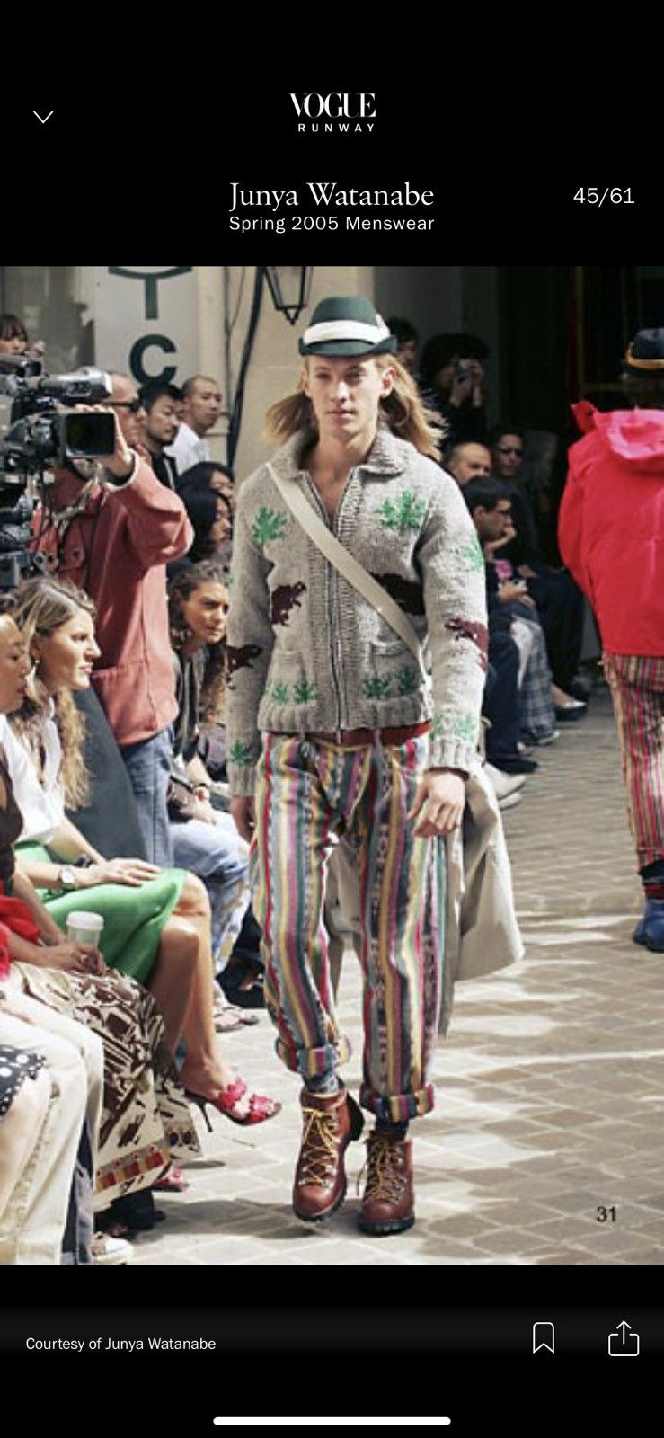 Junya Watanabe SS05 Native Stripes Patchwork Drop Crotch Pants Navajo Scab Size US 32 / EU 48 - 12 Thumbnail