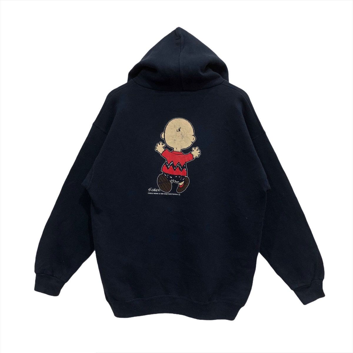 Cartoon Network × Peanuts × Vintage Vintage 1995 CHARLIE BROWN CARTOON MIRROR PRINT Hoodie Size US L / EU 52-54 / 3 - 5 Thumbnail