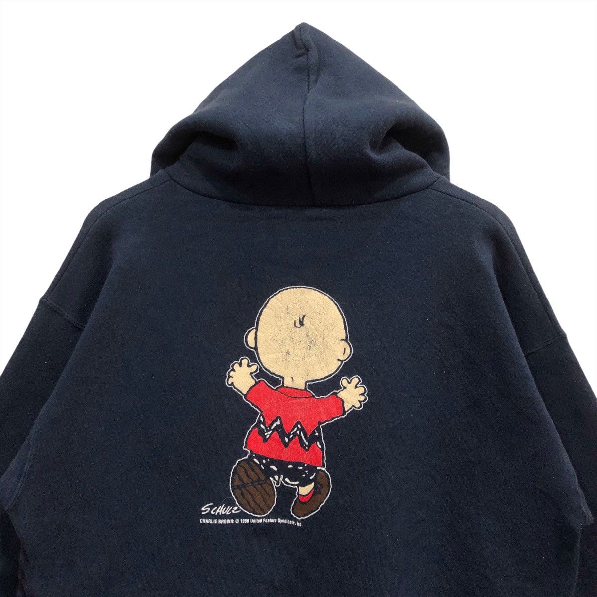 Cartoon Network × Peanuts × Vintage Vintage 1995 CHARLIE BROWN CARTOON MIRROR PRINT Hoodie Size US L / EU 52-54 / 3 - 6 Thumbnail