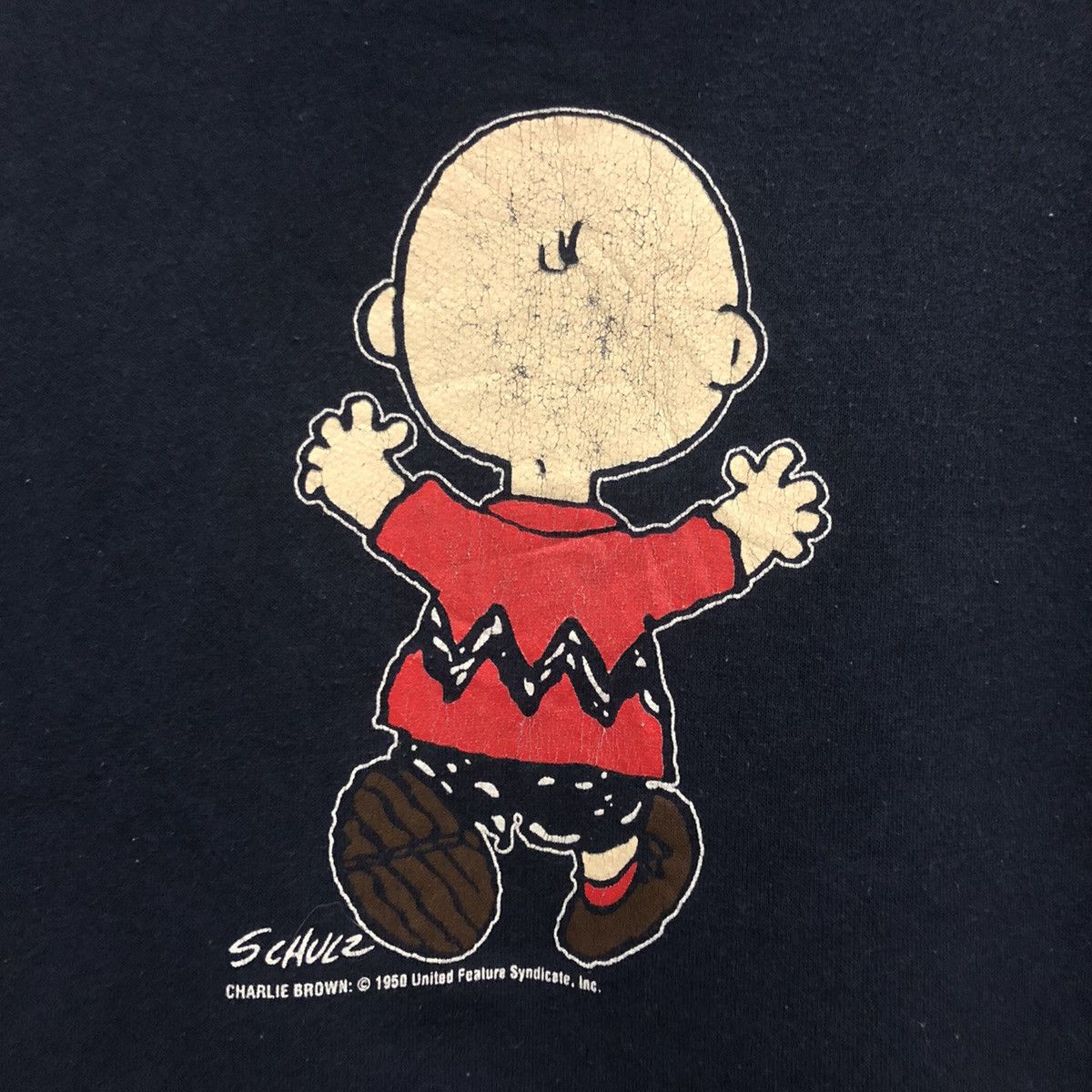 Cartoon Network × Peanuts × Vintage Vintage 1995 CHARLIE BROWN CARTOON MIRROR PRINT Hoodie Size US L / EU 52-54 / 3 - 7 Thumbnail