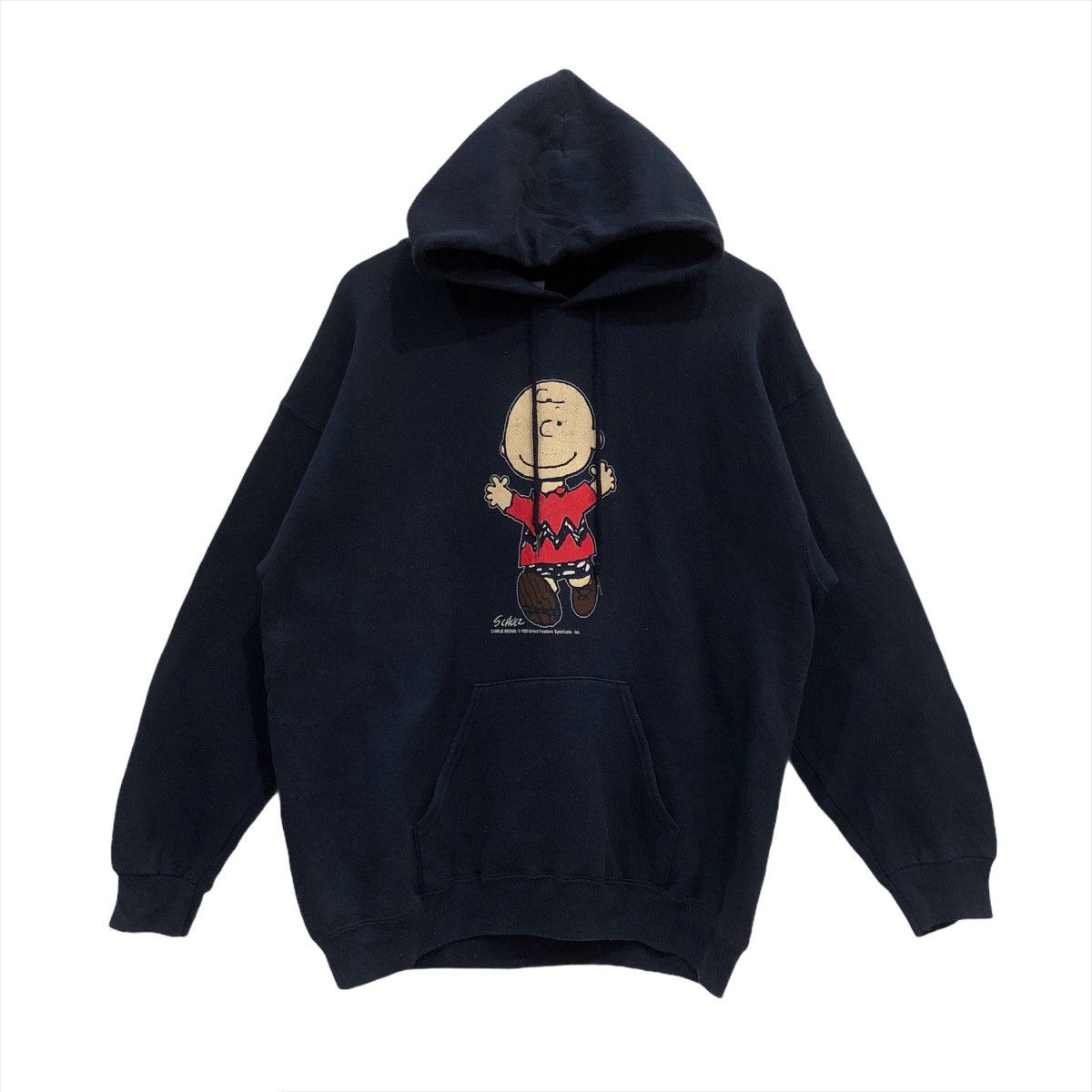 Cartoon Network × Peanuts × Vintage Vintage 1995 CHARLIE BROWN CARTOON MIRROR PRINT Hoodie Size US L / EU 52-54 / 3 - 1 Thumbnail