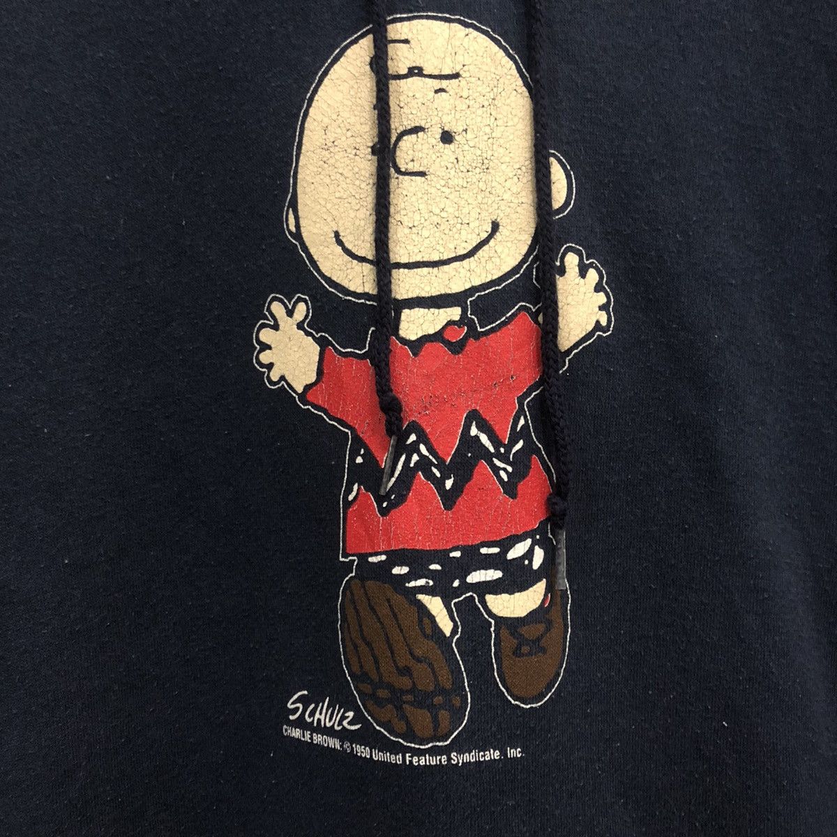 Cartoon Network × Peanuts × Vintage Vintage 1995 CHARLIE BROWN CARTOON MIRROR PRINT Hoodie Size US L / EU 52-54 / 3 - 4 Thumbnail