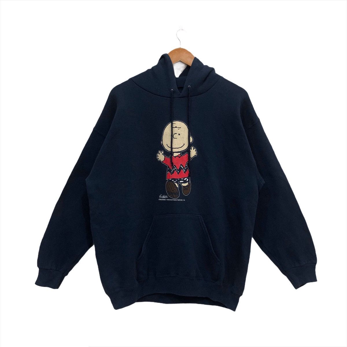 Cartoon Network × Peanuts × Vintage Vintage 1995 CHARLIE BROWN CARTOON MIRROR PRINT Hoodie Size US L / EU 52-54 / 3 - 2 Thumbnail
