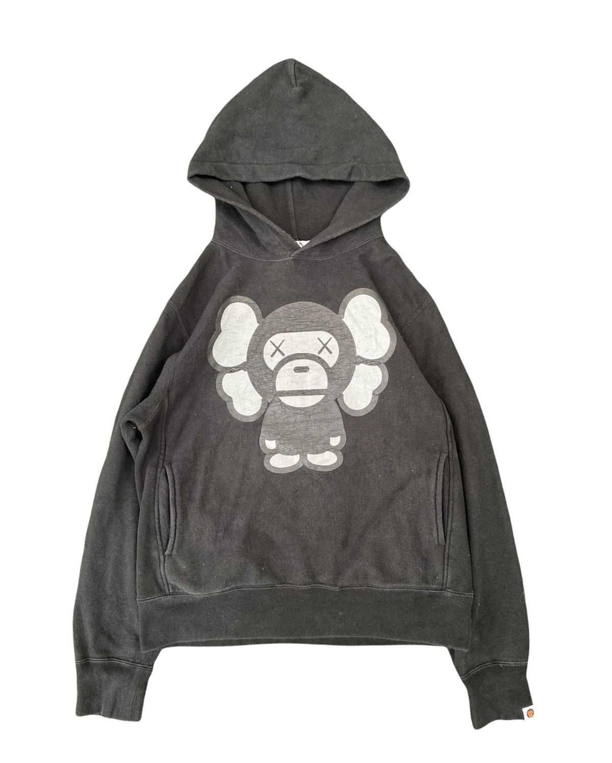 image of 2005 Bape Kaws Companion Hoodie Star in Black, Men's (Size Small)