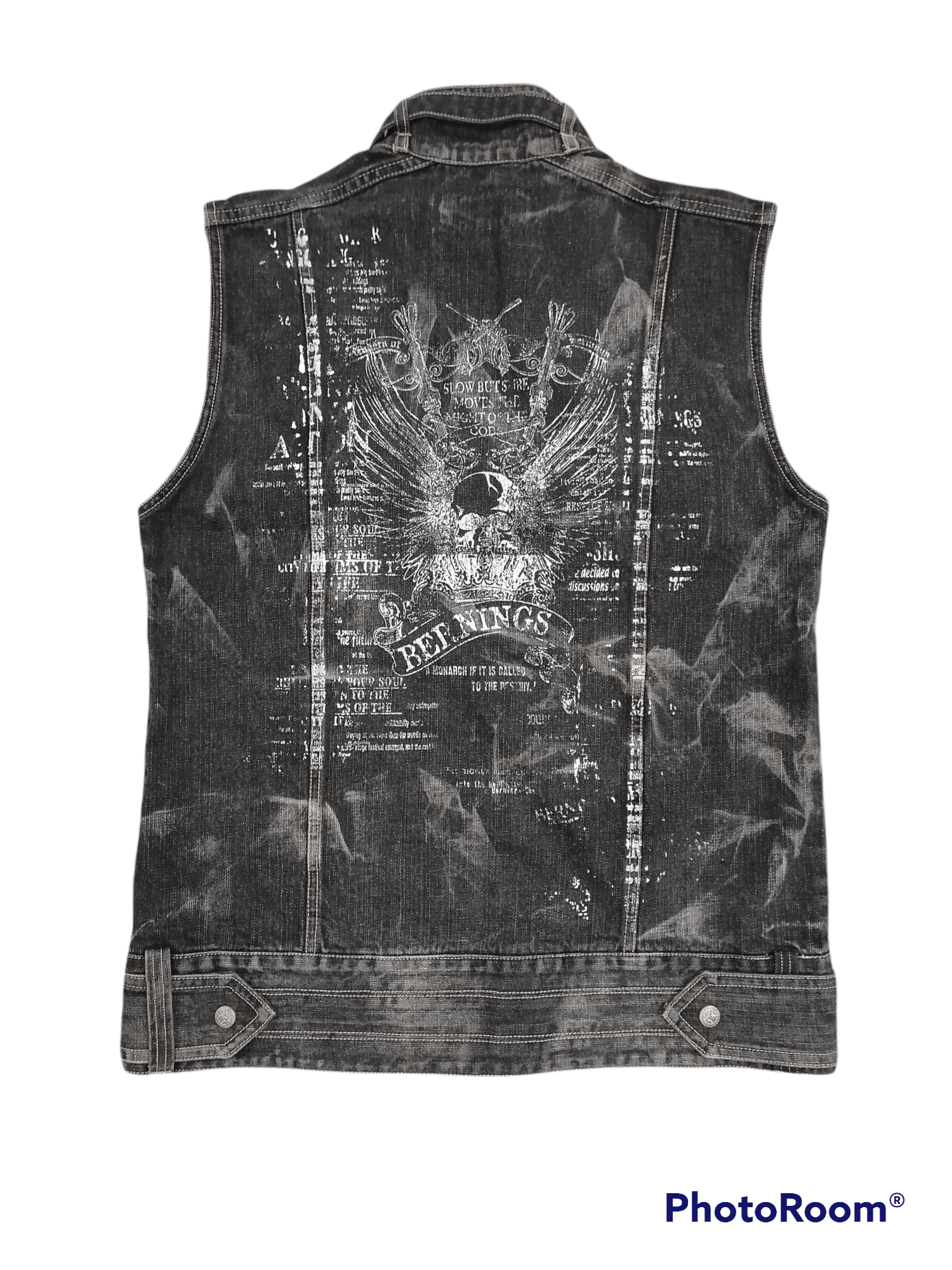 Japanese Brand Bernings-Sho Sleeveless Punk Style Denim Jackets Size US M / EU 48-50 / 2 - 6 Thumbnail