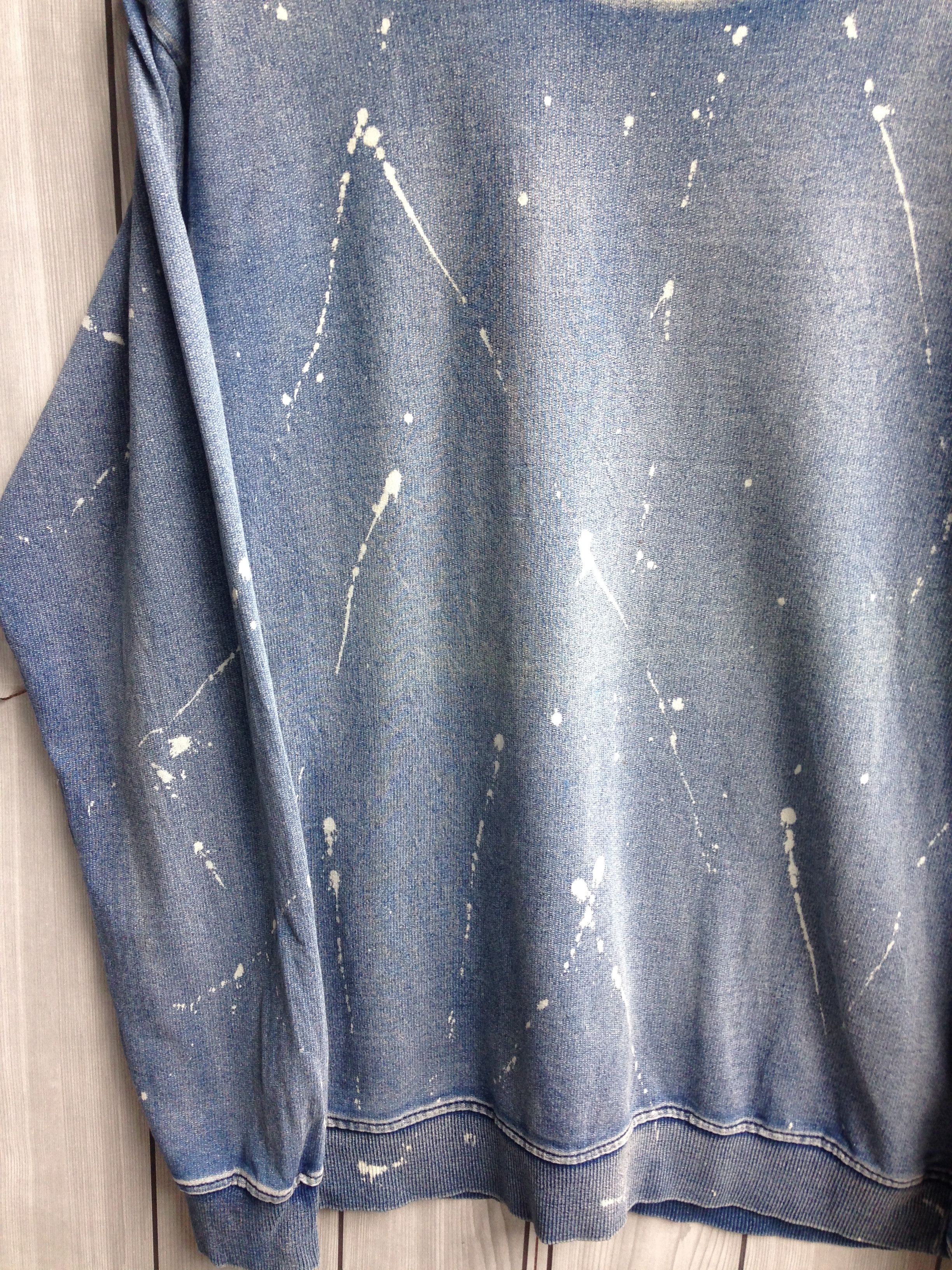 Japanese Brand Custom Denim Painted Look Alike Sweatshirt Size US L / EU 52-54 / 3 - 3 Thumbnail