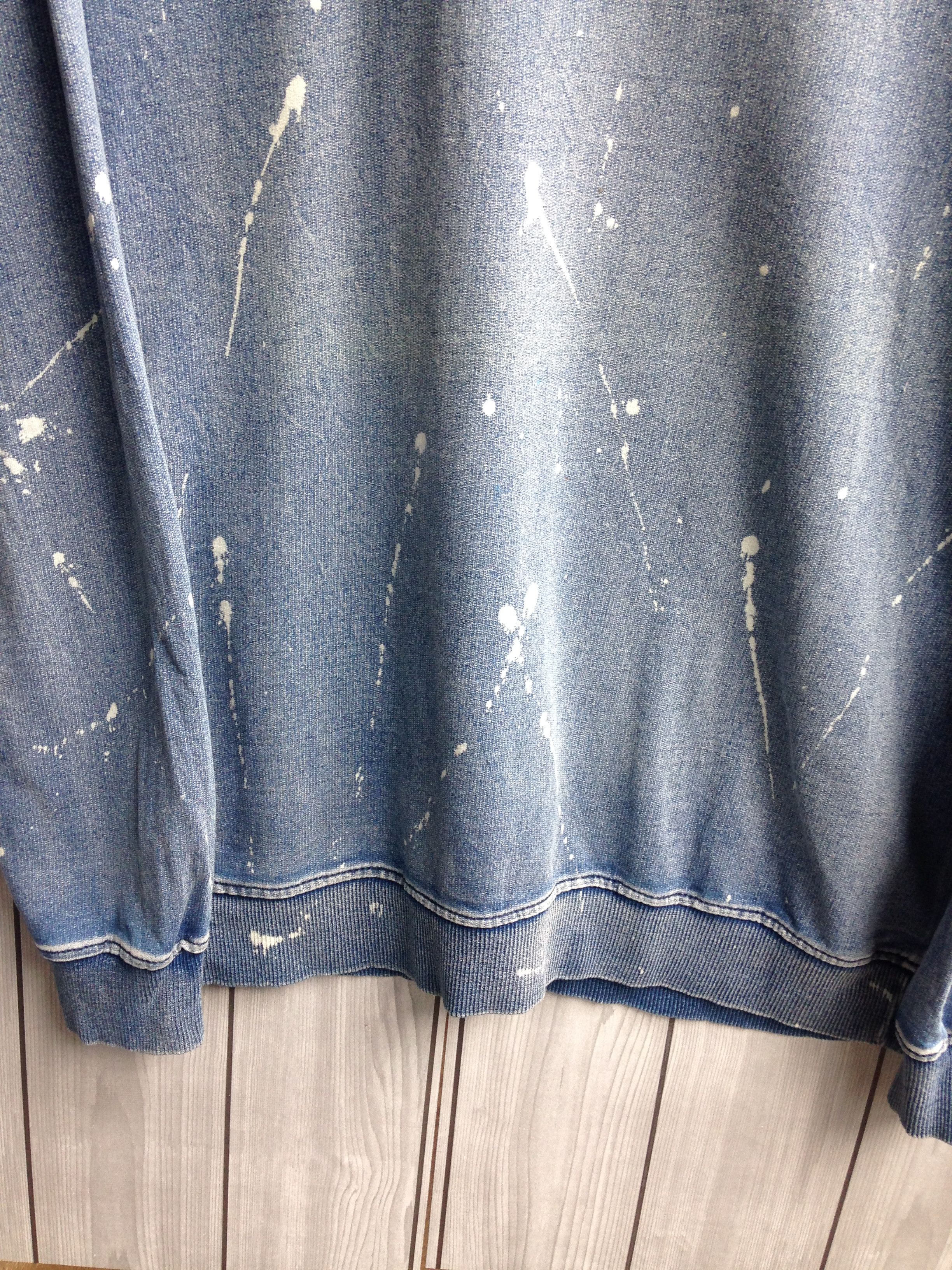 Japanese Brand Custom Denim Painted Look Alike Sweatshirt Size US L / EU 52-54 / 3 - 4 Thumbnail