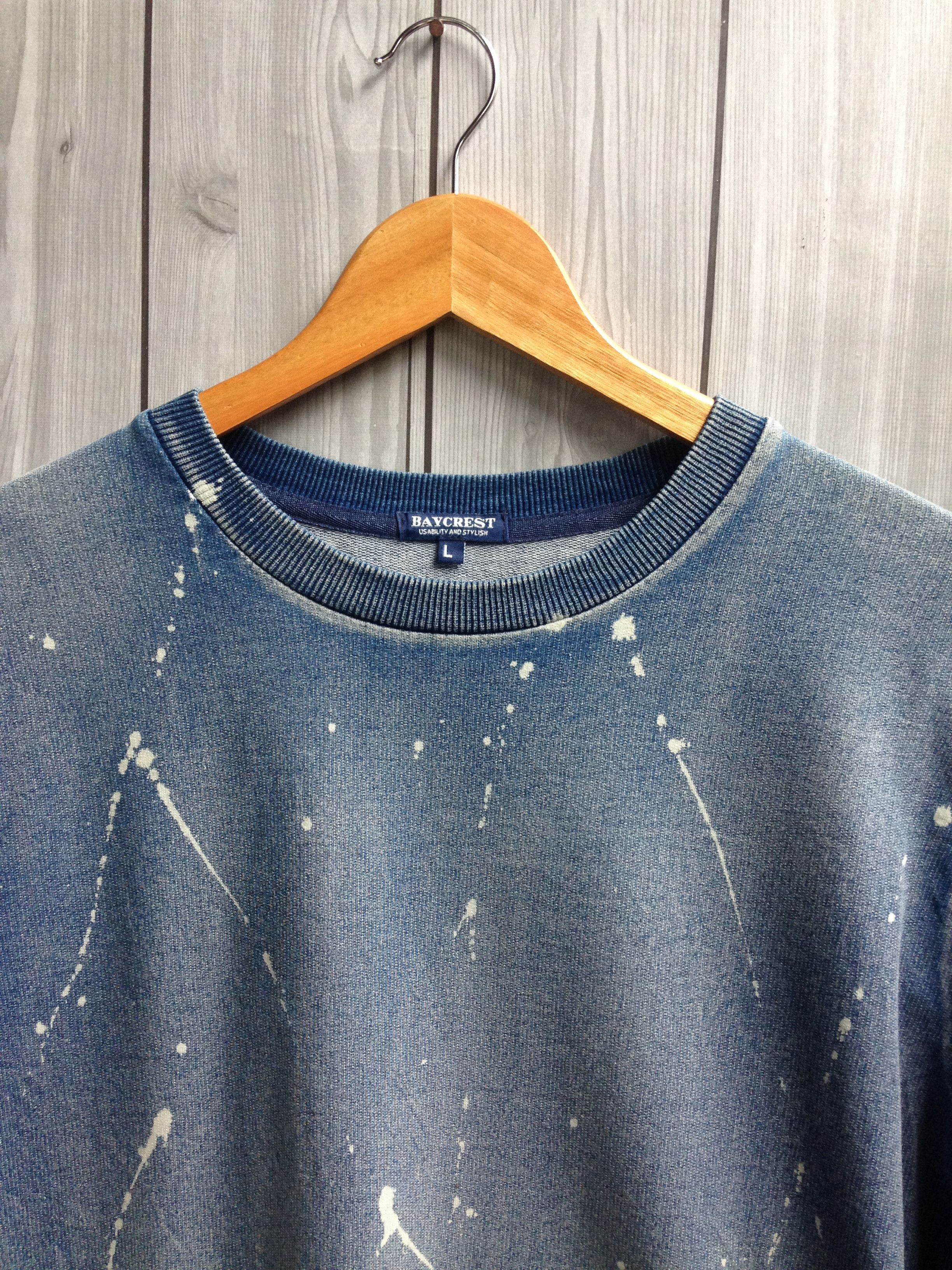 Japanese Brand Custom Denim Painted Look Alike Sweatshirt Size US L / EU 52-54 / 3 - 2 Thumbnail