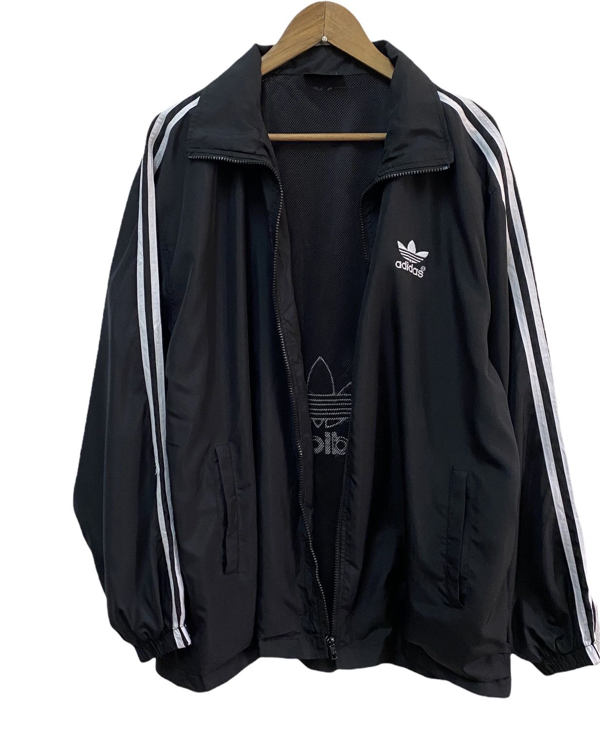 VINTAGE ADIDAS 90s BIG LOGO TREFOIL TECH-WEAR JACKET