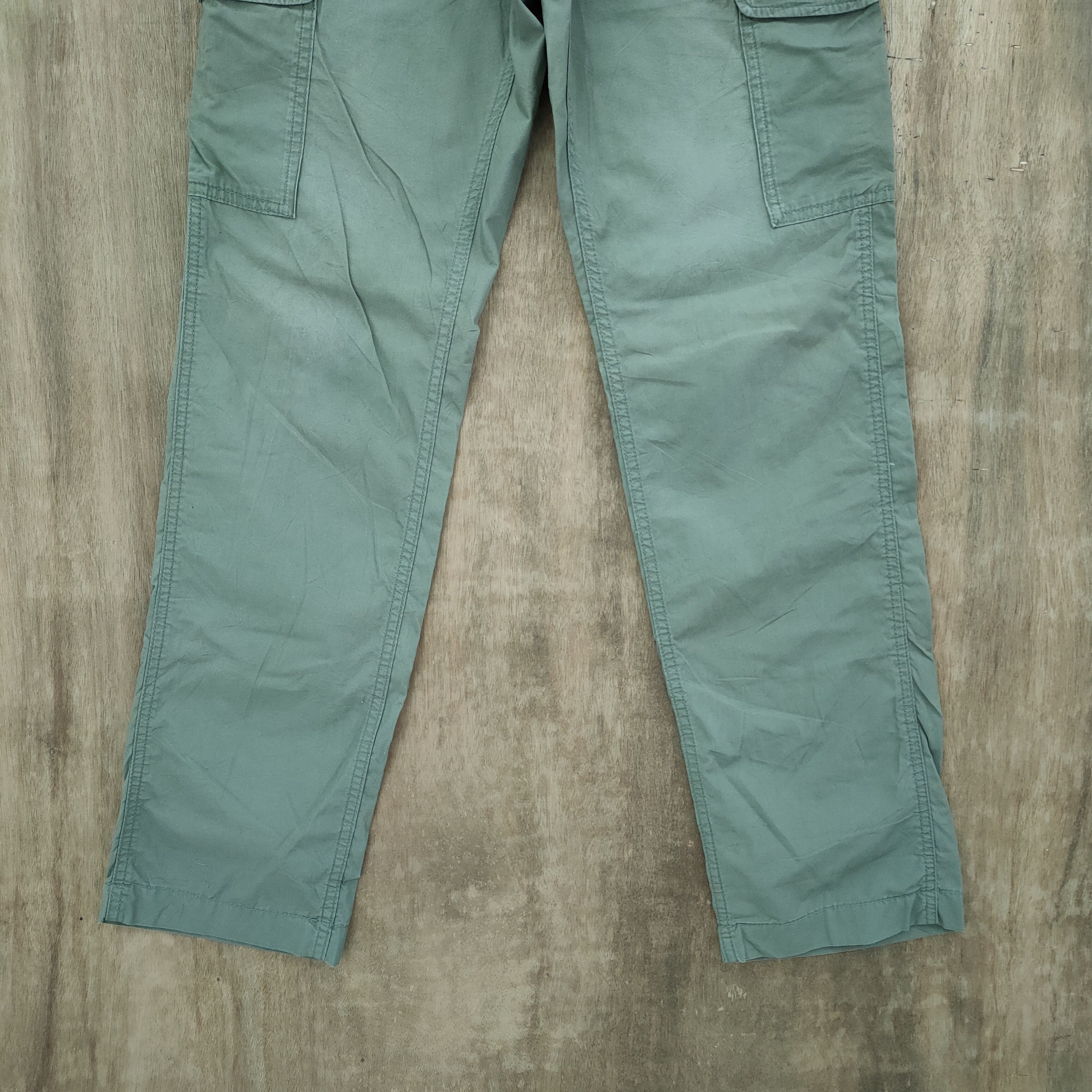 Japanese Brand × Vintage VINTAGE JAPANESE FADED GREEN CARGO PANTS Size US 29 - 3 Thumbnail