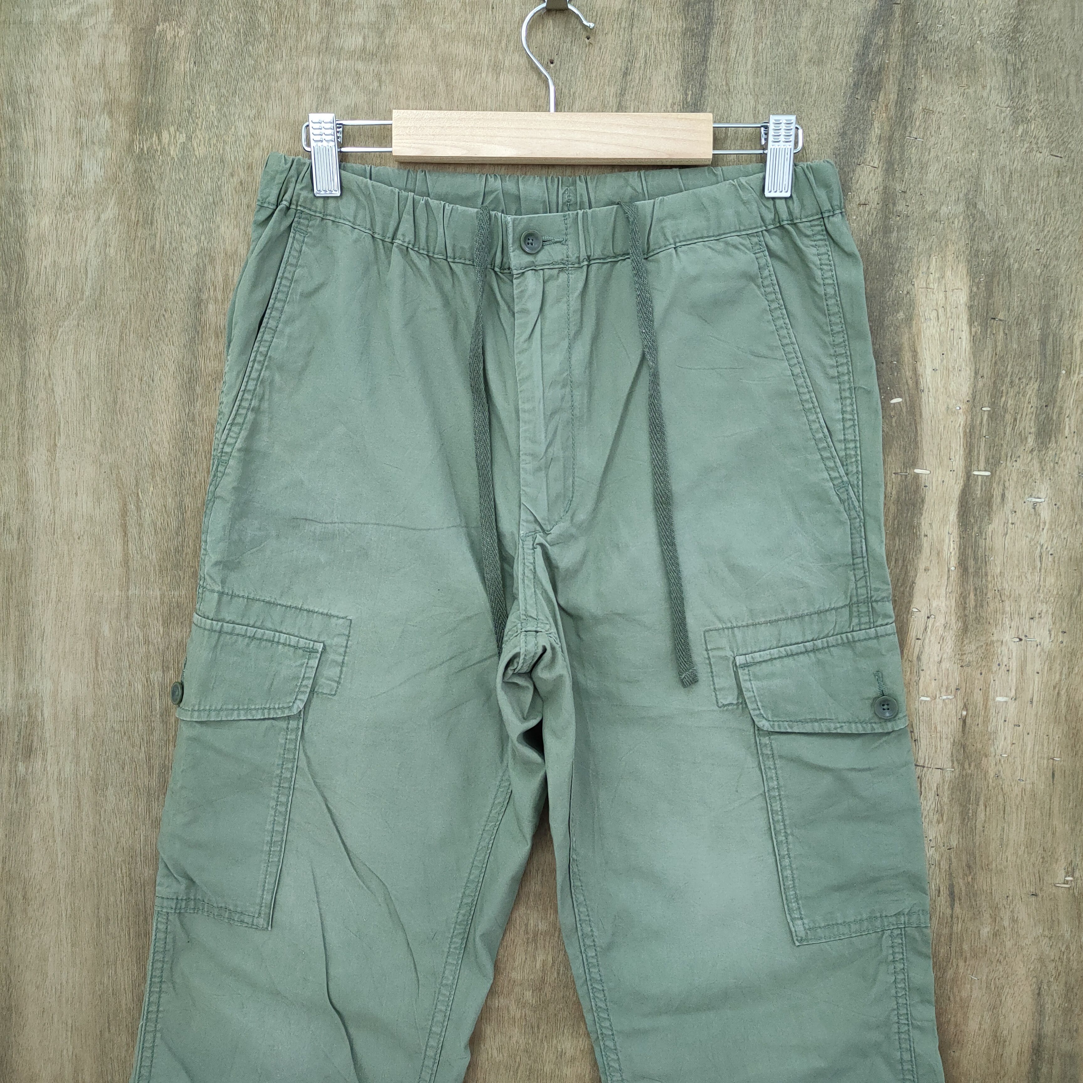 Japanese Brand × Vintage VINTAGE JAPANESE FADED GREEN CARGO PANTS Size US 29 - 2 Thumbnail