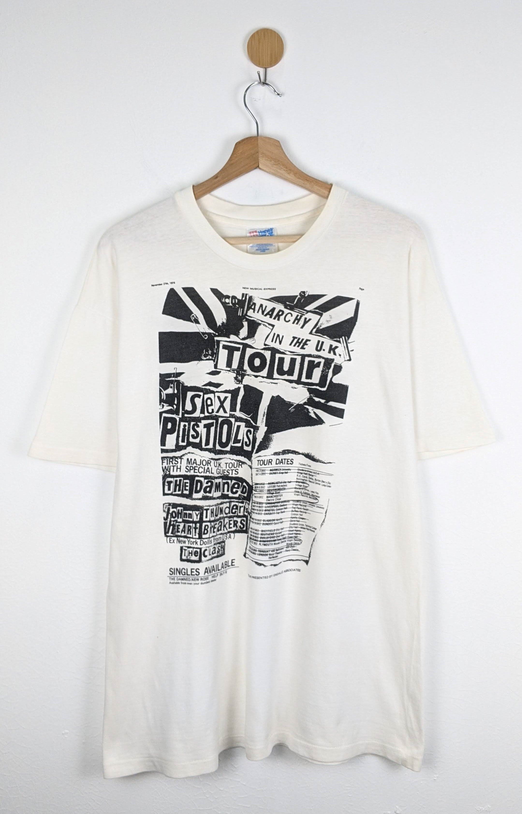 Vintage Vintage Sex Pistols Anarchy in The UK Tour Shirt Size US L / EU 52-54 / 3 - 1 Thumbnail