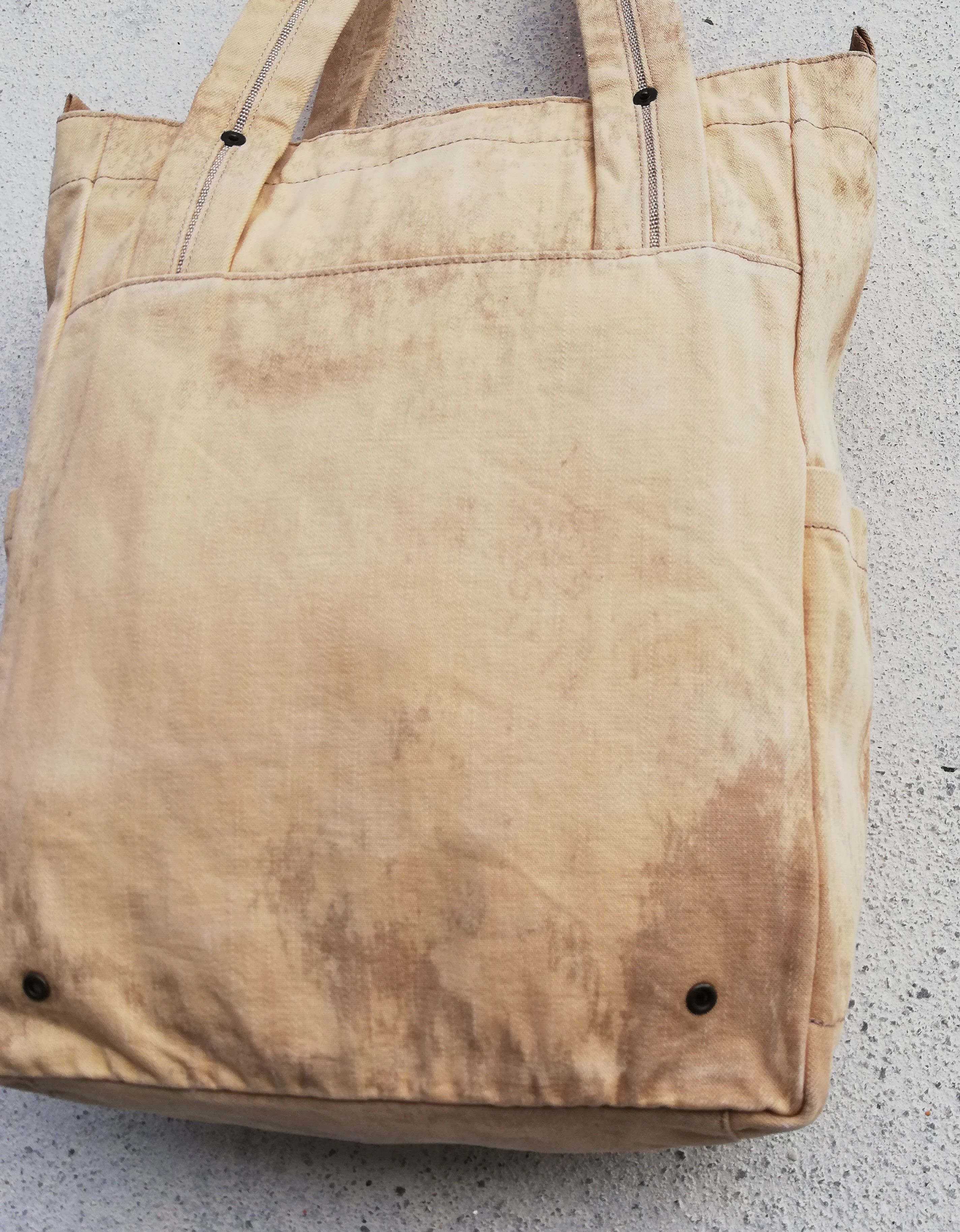 Yohji Yamamoto 🔥Y'saccs By Yohji Yamamoto Custom AcidWash Tote Bag Cotton Size ONE SIZE - 12 Thumbnail