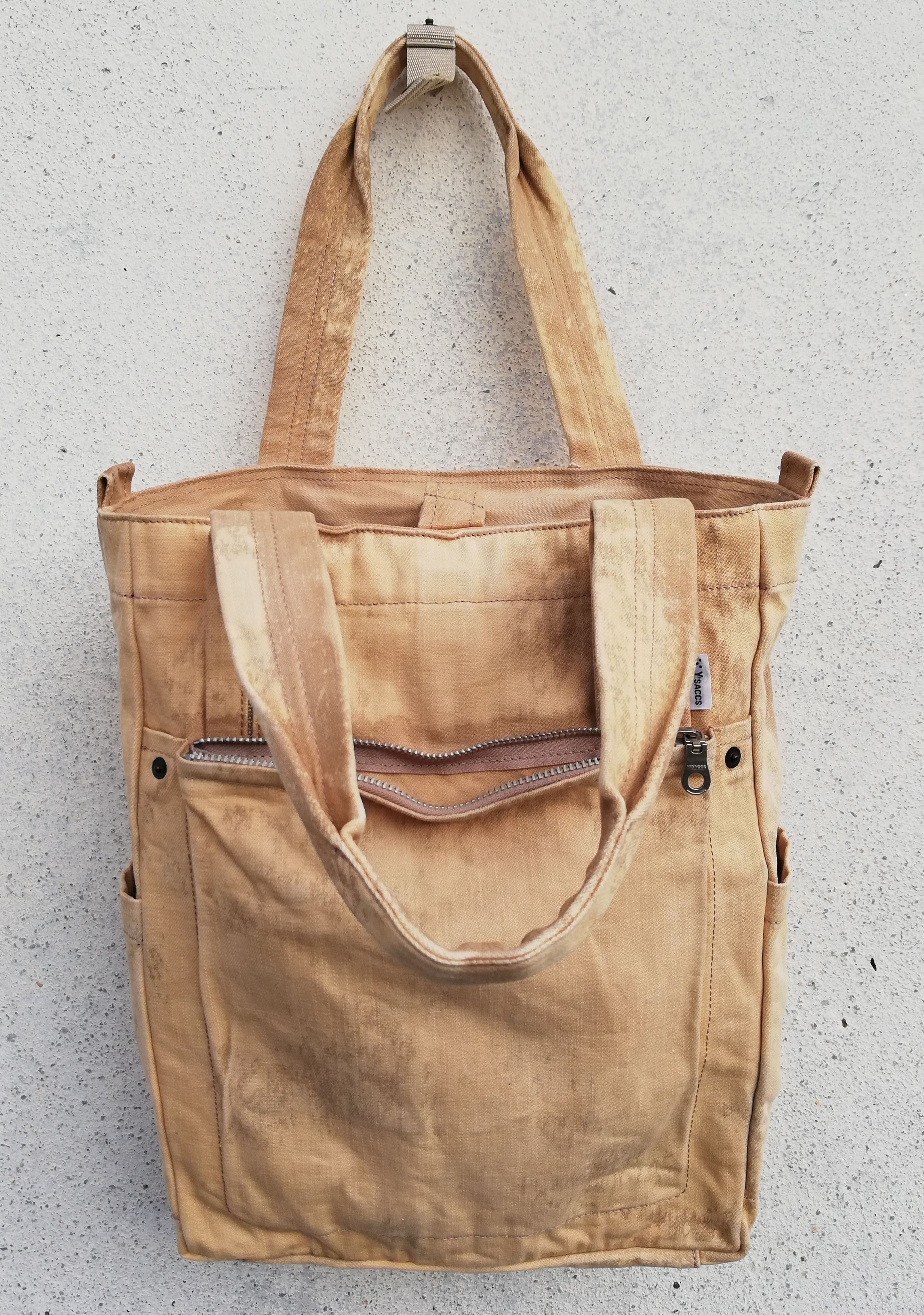 Yohji Yamamoto 🔥Y'saccs By Yohji Yamamoto Custom AcidWash Tote Bag Cotton Size ONE SIZE - 6 Thumbnail