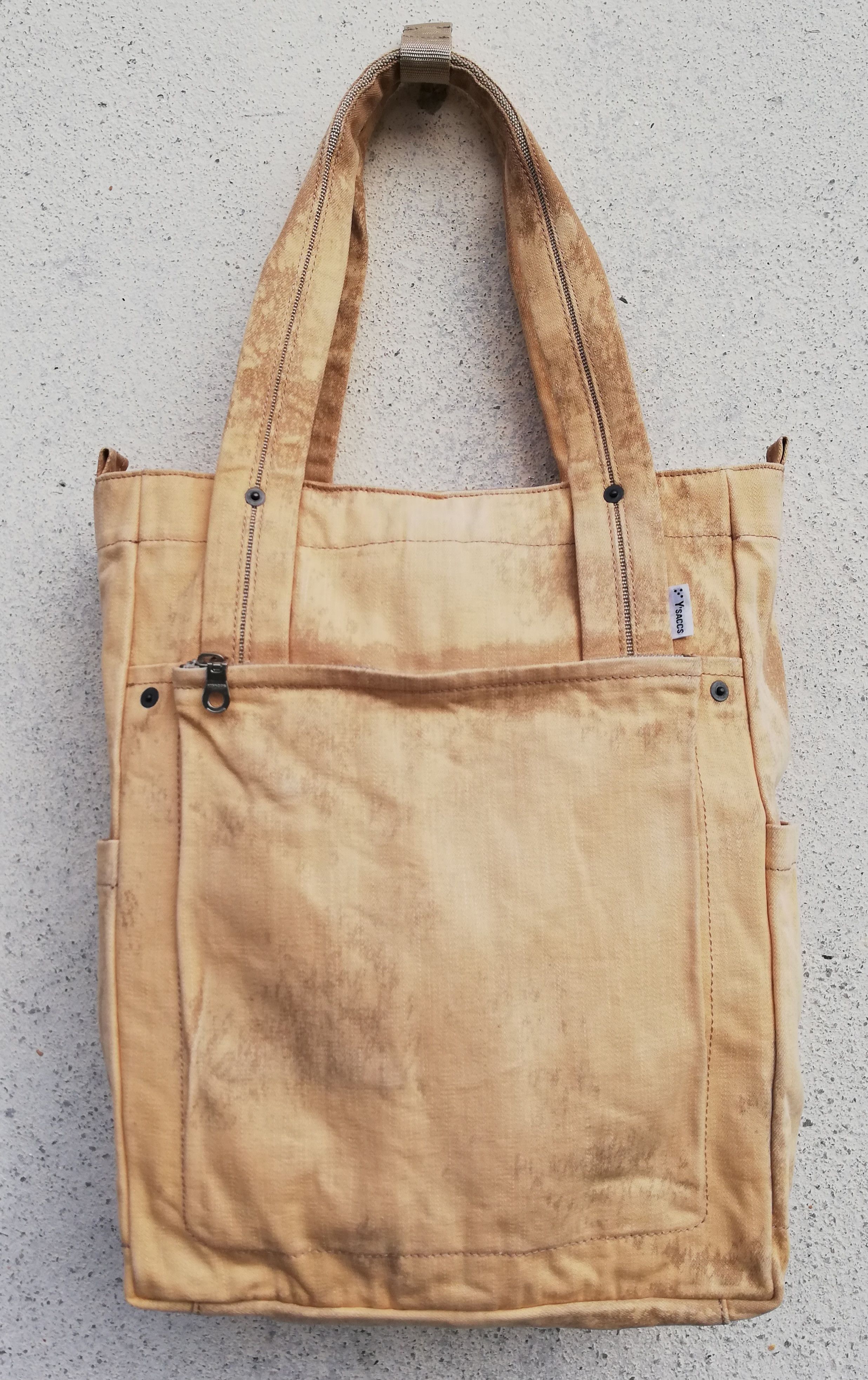 Yohji Yamamoto 🔥Y'saccs By Yohji Yamamoto Custom AcidWash Tote Bag Cotton Size ONE SIZE - 3 Thumbnail