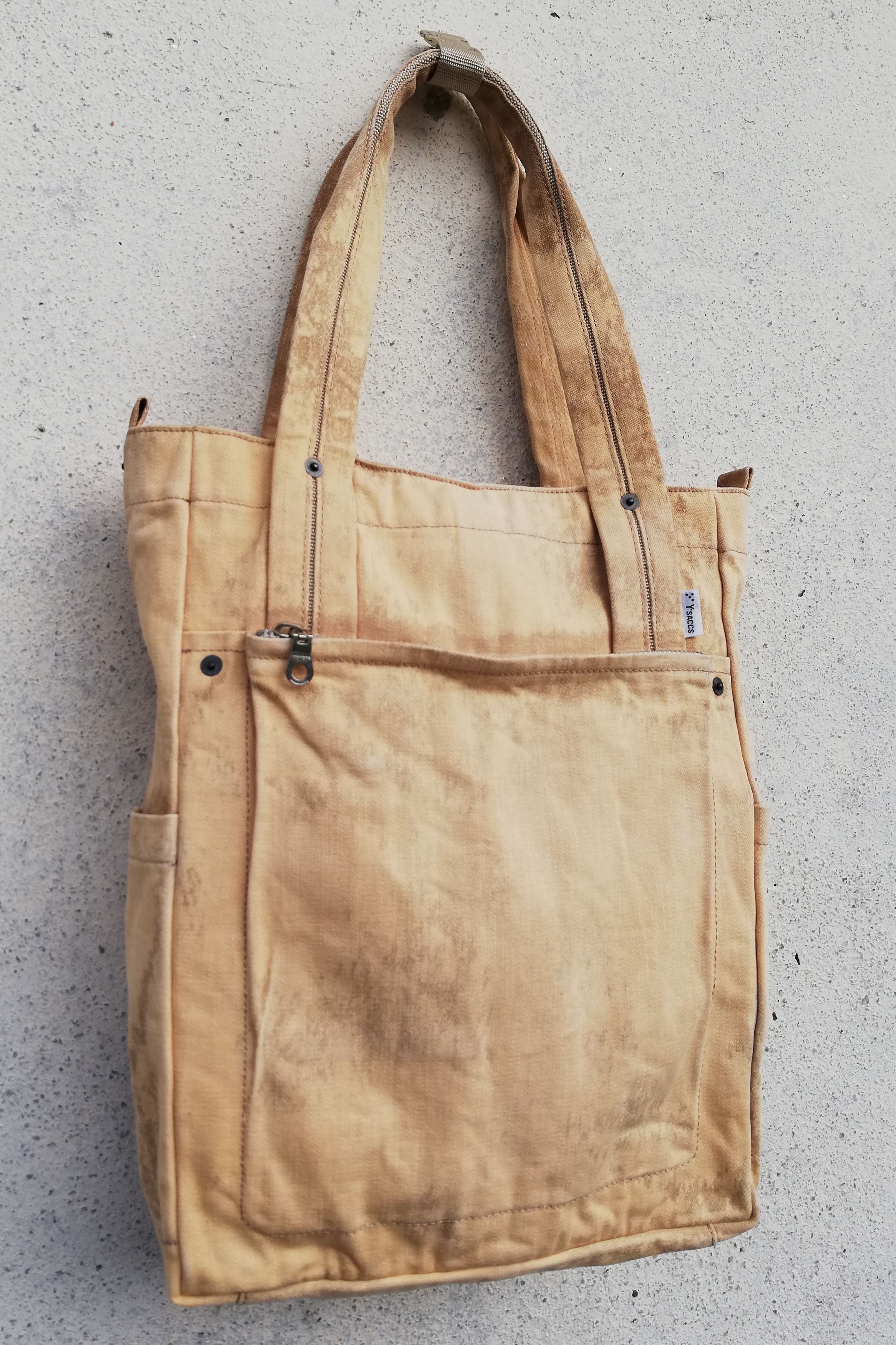 Yohji Yamamoto 🔥Y'saccs By Yohji Yamamoto Custom AcidWash Tote Bag Cotton Size ONE SIZE - 1 Thumbnail