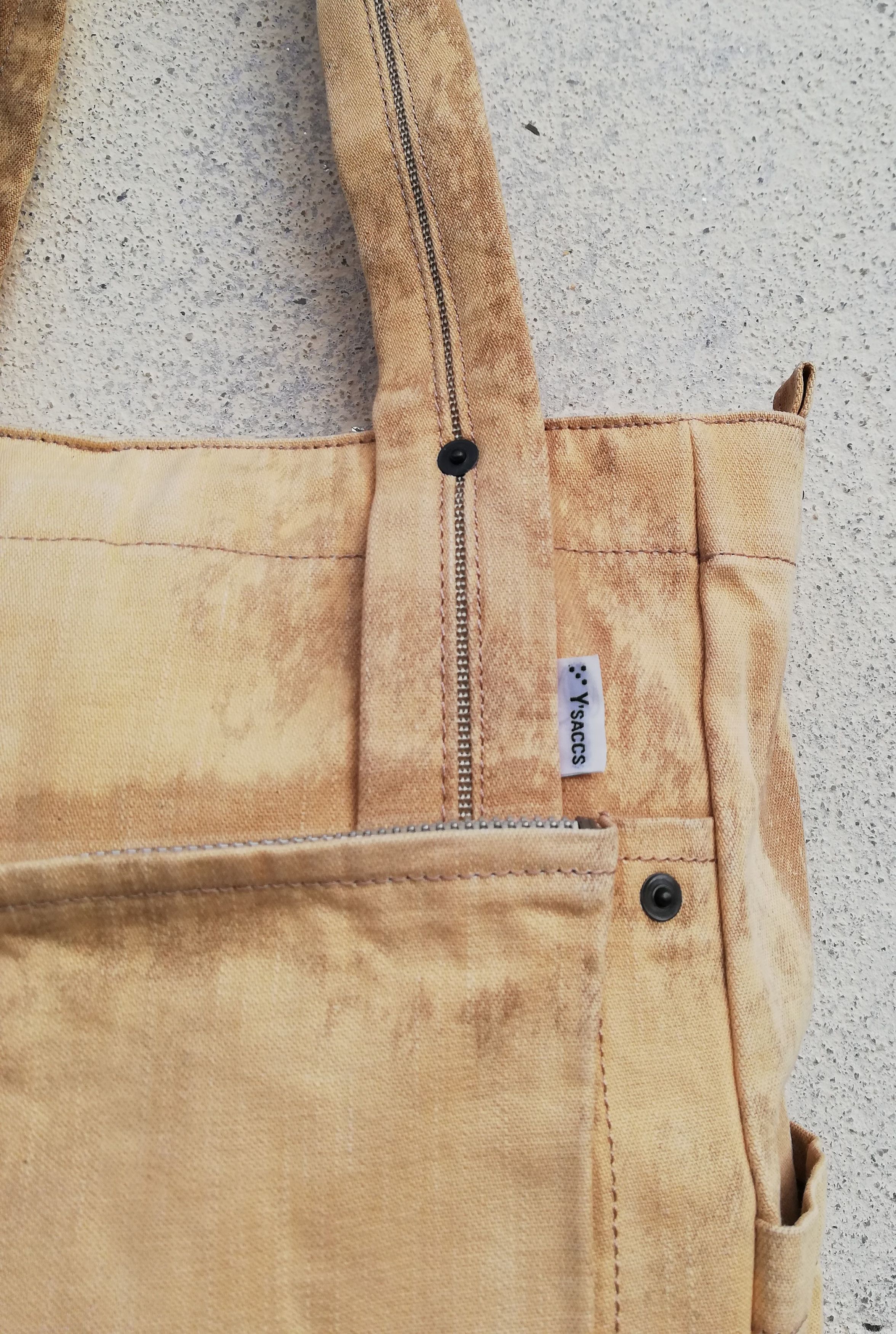 Yohji Yamamoto 🔥Y'saccs By Yohji Yamamoto Custom AcidWash Tote Bag Cotton Size ONE SIZE - 5 Thumbnail
