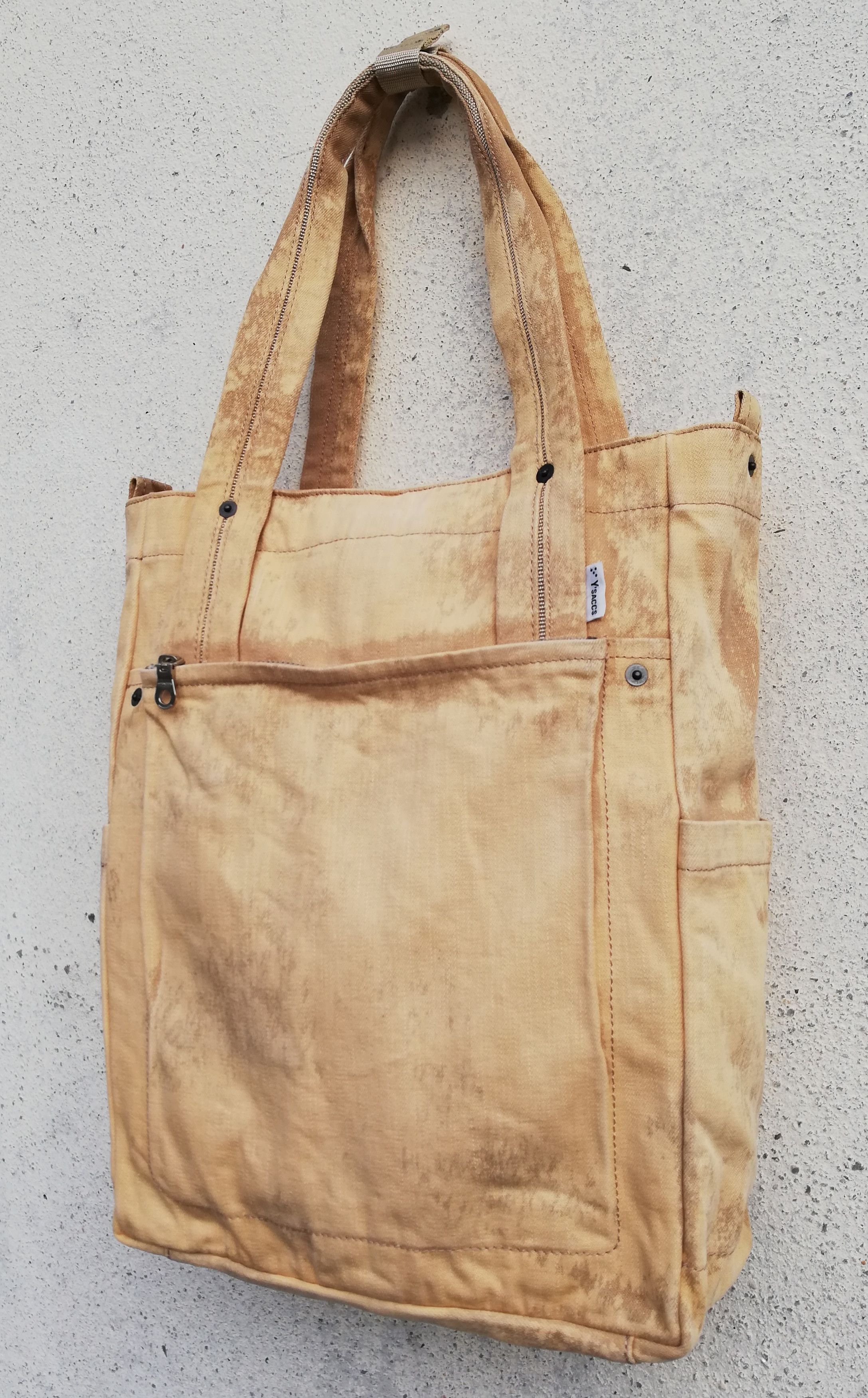 Yohji Yamamoto 🔥Y'saccs By Yohji Yamamoto Custom AcidWash Tote Bag Cotton Size ONE SIZE - 2 Thumbnail