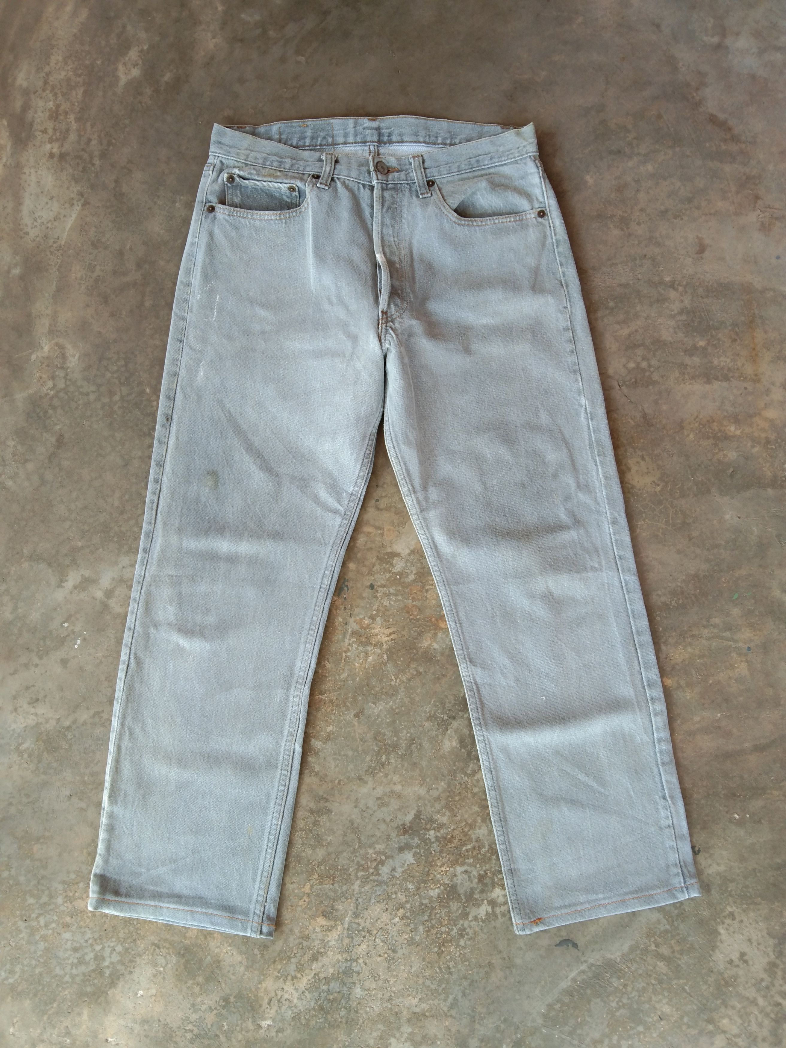 image of Levis x Vintage 80's Vintage Levi's 501 Jeans Grey Made In Usa 31X27, Men's