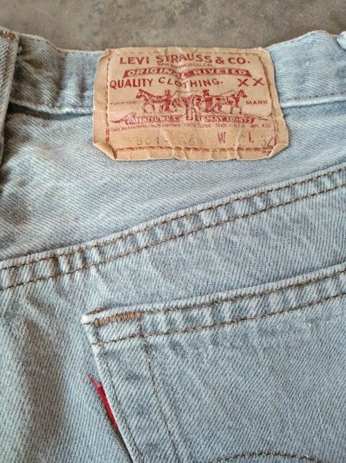 Levi's × Vintage 80s Vintage Levis 501 Jeans Made In USA 31x27 Size US 31 - 5 Thumbnail