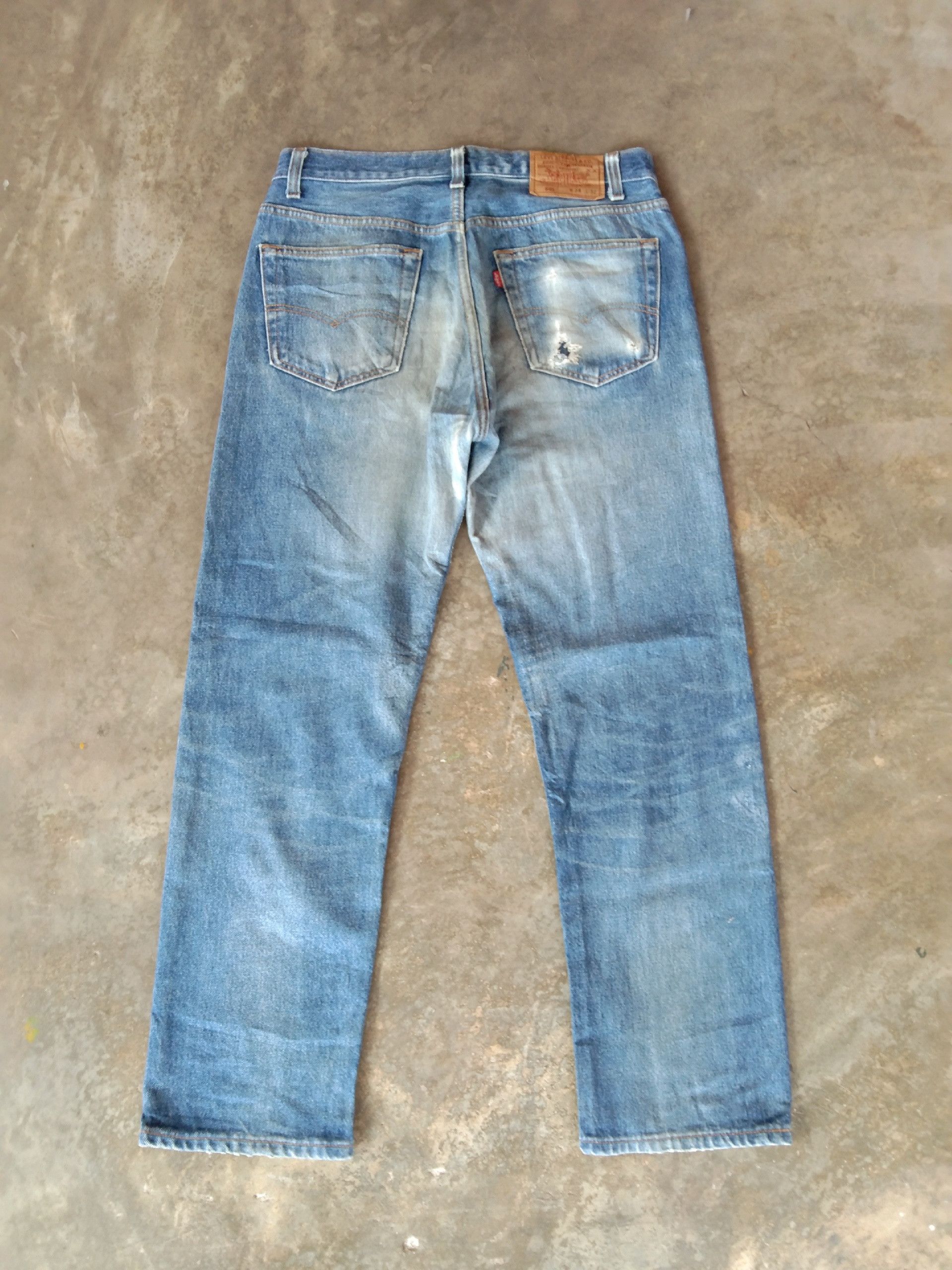 Levi's × Vintage 90s Vintage Levis 501 Made In USA Distressed Jeans 32x30 Size US 32 / EU 48 - 2 Thumbnail