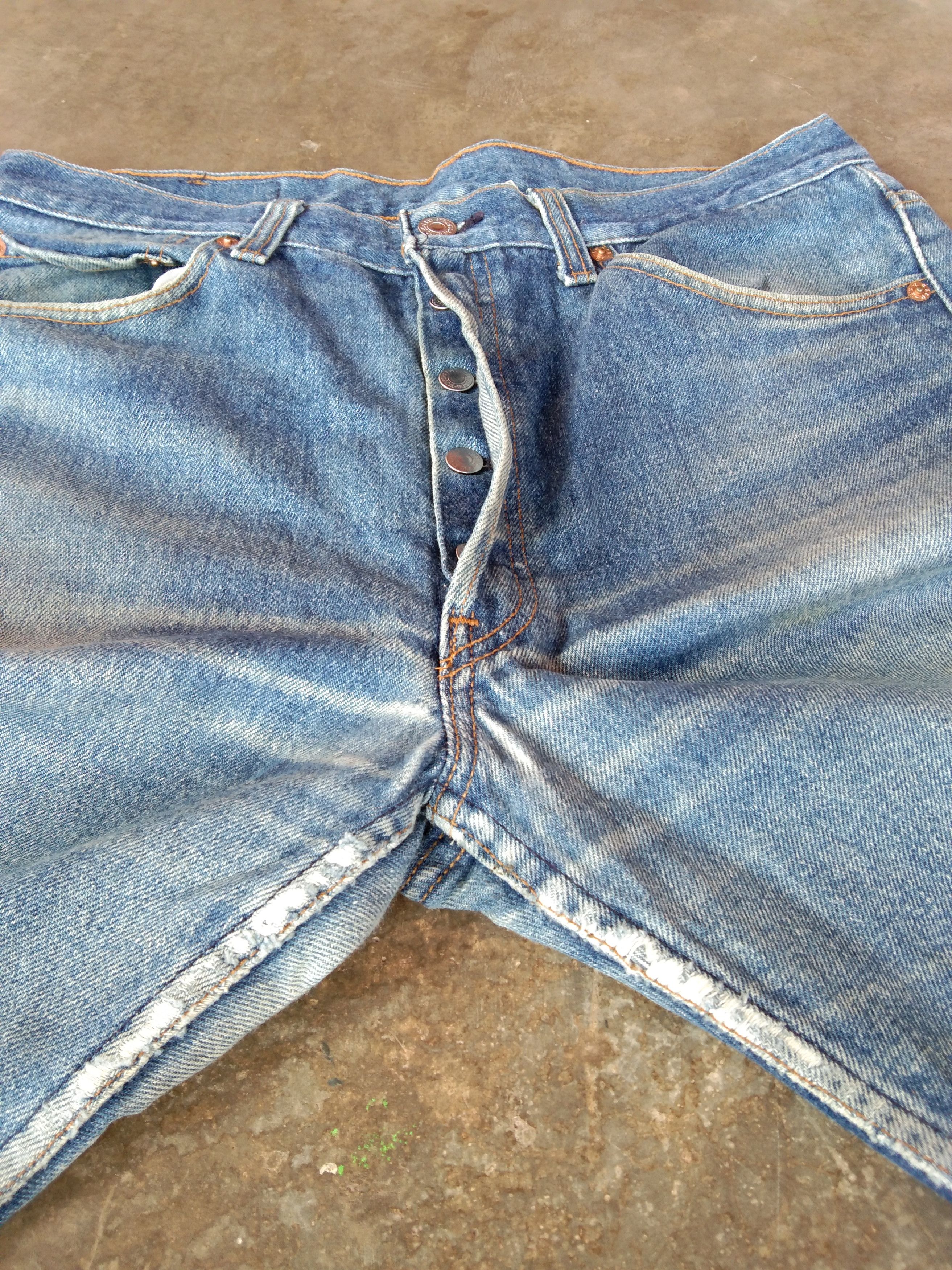 Levi's × Vintage 90s Vintage Levis 501 Made In USA Distressed Jeans 32x30 Size US 32 / EU 48 - 4 Thumbnail
