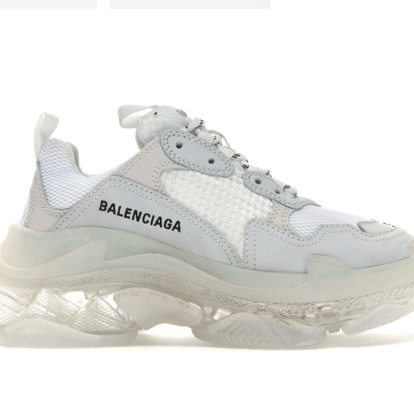 image of Balenciaga Triple S White/grey Clear Sole Sneakers Women’S E, Women's (Size 9)