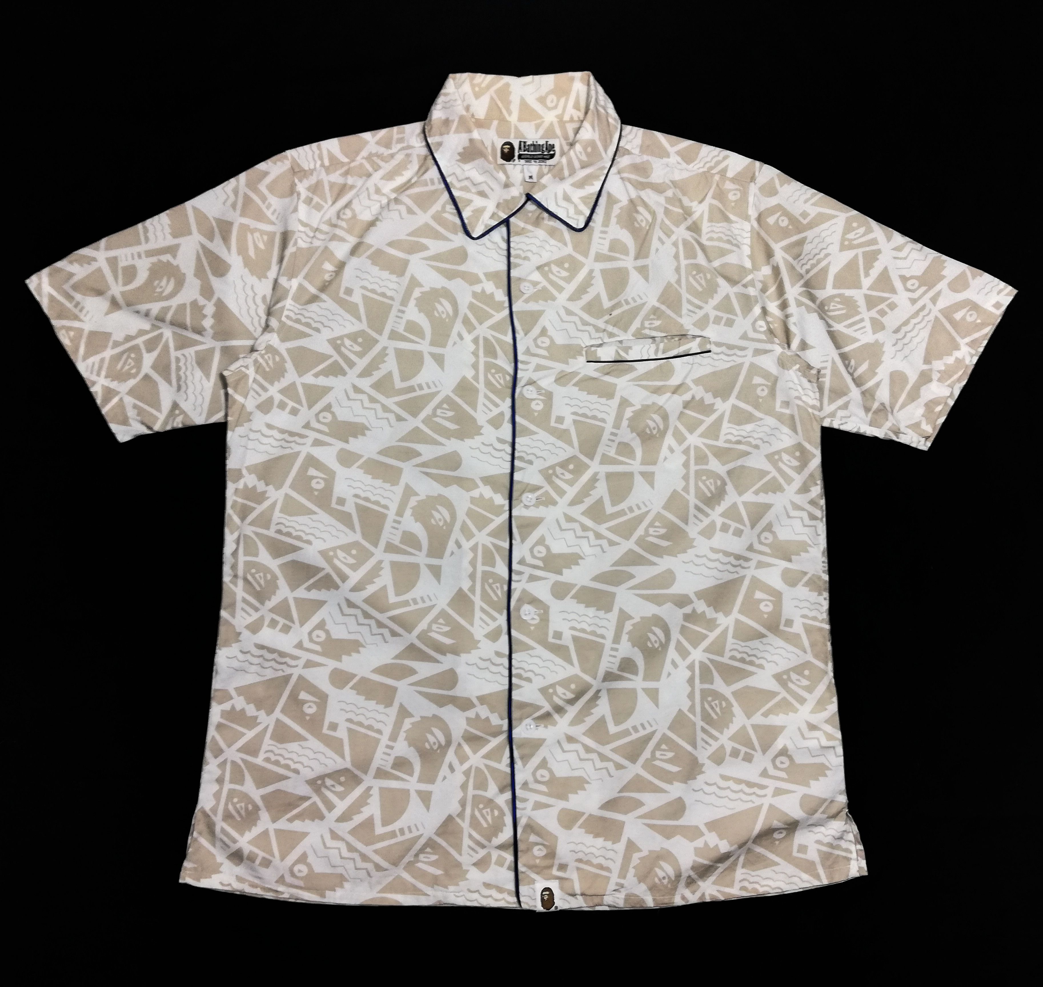 Bape 🔥OG A Bathing Ape World Gone Mrd Full Print Shirt Button Size US M / EU 48-50 / 2 - 1 Thumbnail