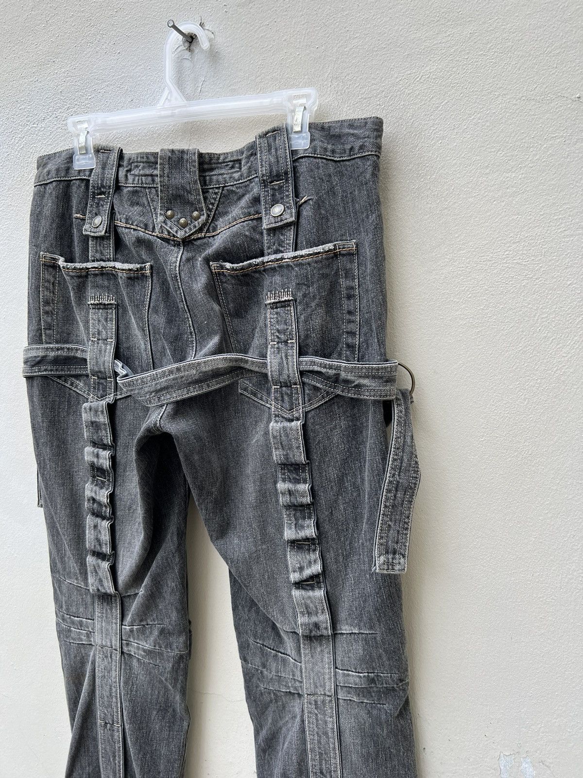 Marithe + Francois Girbaud × Vintage Vintage MFG Bondage Parachute Denim Jeans Size US 32 / EU 48 - 15 Thumbnail