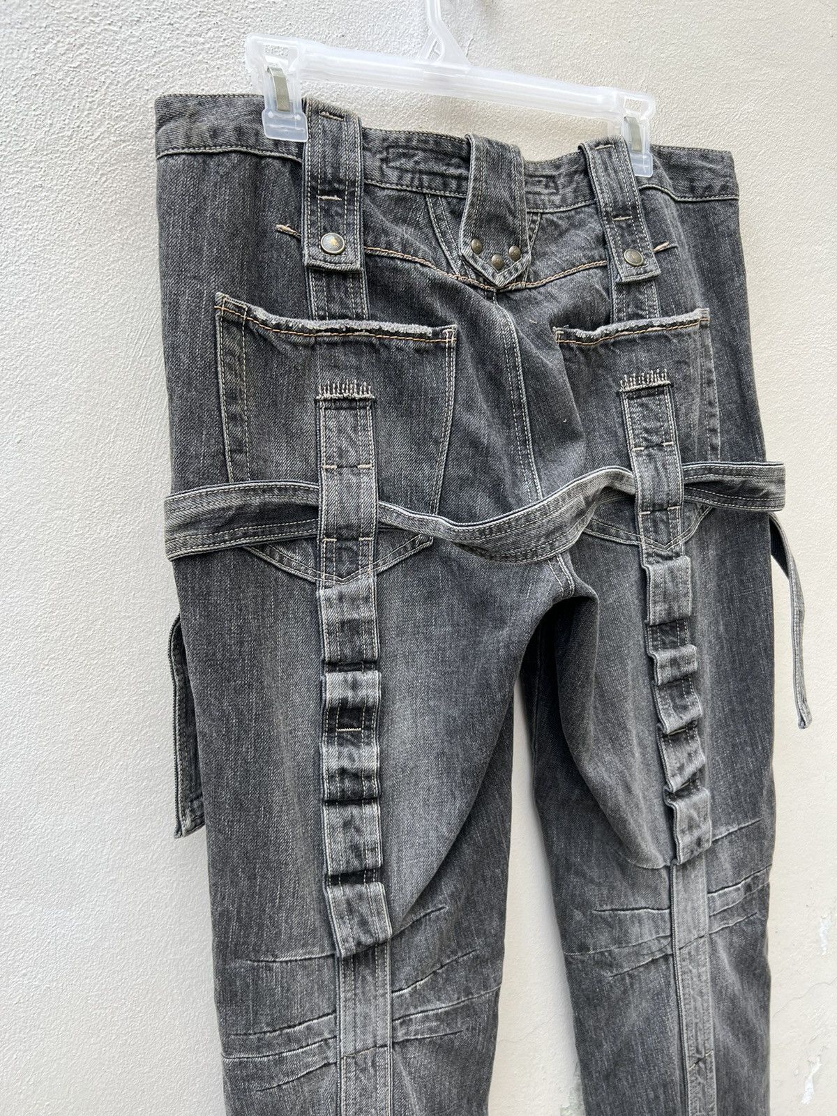 Marithe + Francois Girbaud × Vintage Vintage MFG Bondage Parachute Denim Jeans Size US 32 / EU 48 - 13 Thumbnail