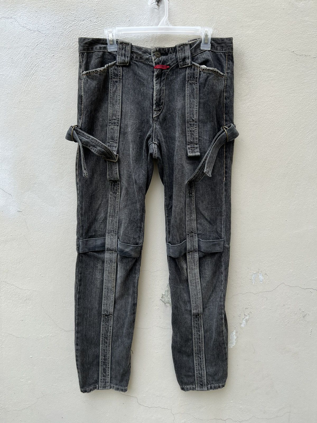 Marithe + Francois Girbaud × Vintage Vintage MFG Bondage Parachute Denim Jeans Size US 32 / EU 48 - 3 Thumbnail