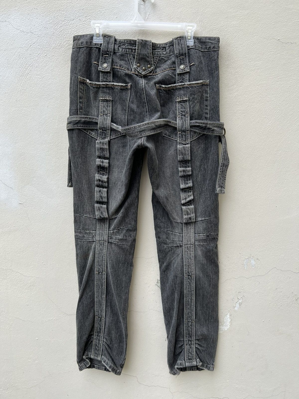 Marithe + Francois Girbaud × Vintage Vintage MFG Bondage Parachute Denim Jeans Size US 32 / EU 48 - 12 Thumbnail