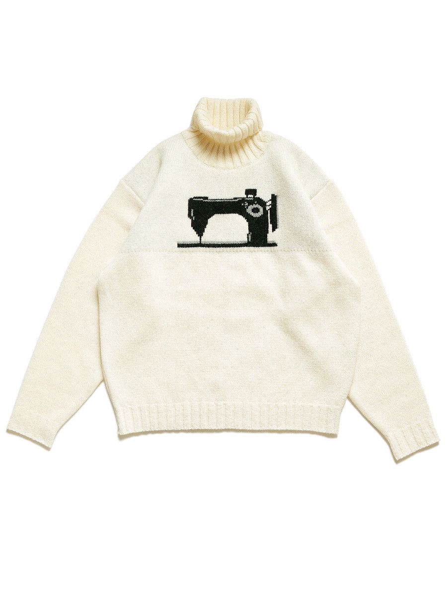Kapital Kapital 5G High Neck Wool Sewing Machine Sweater Size US L / EU 52-54 / 3 - 1 Thumbnail