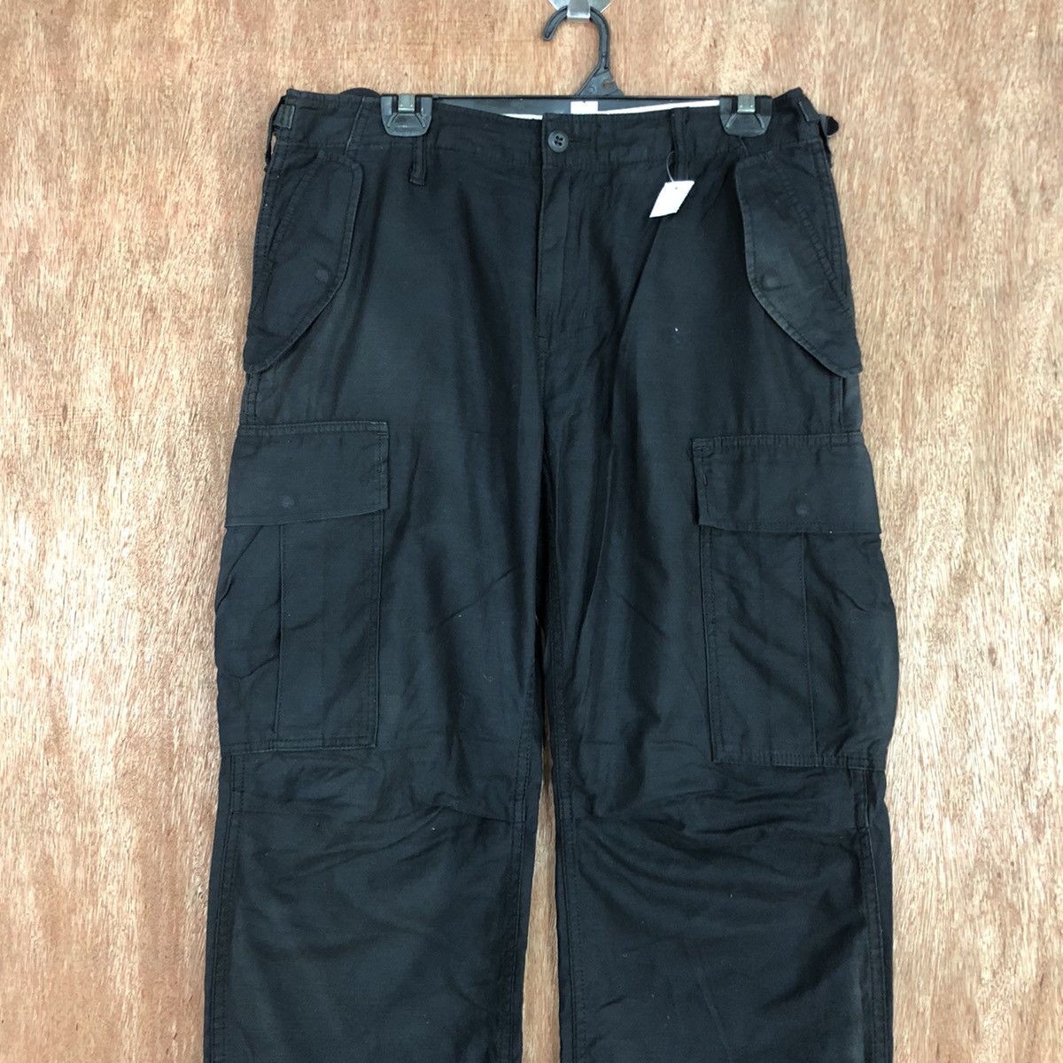 Japanese Brand DLL B.Smith Black Multipocket Cargo Pants #1651 Size US 31 - 2 Thumbnail