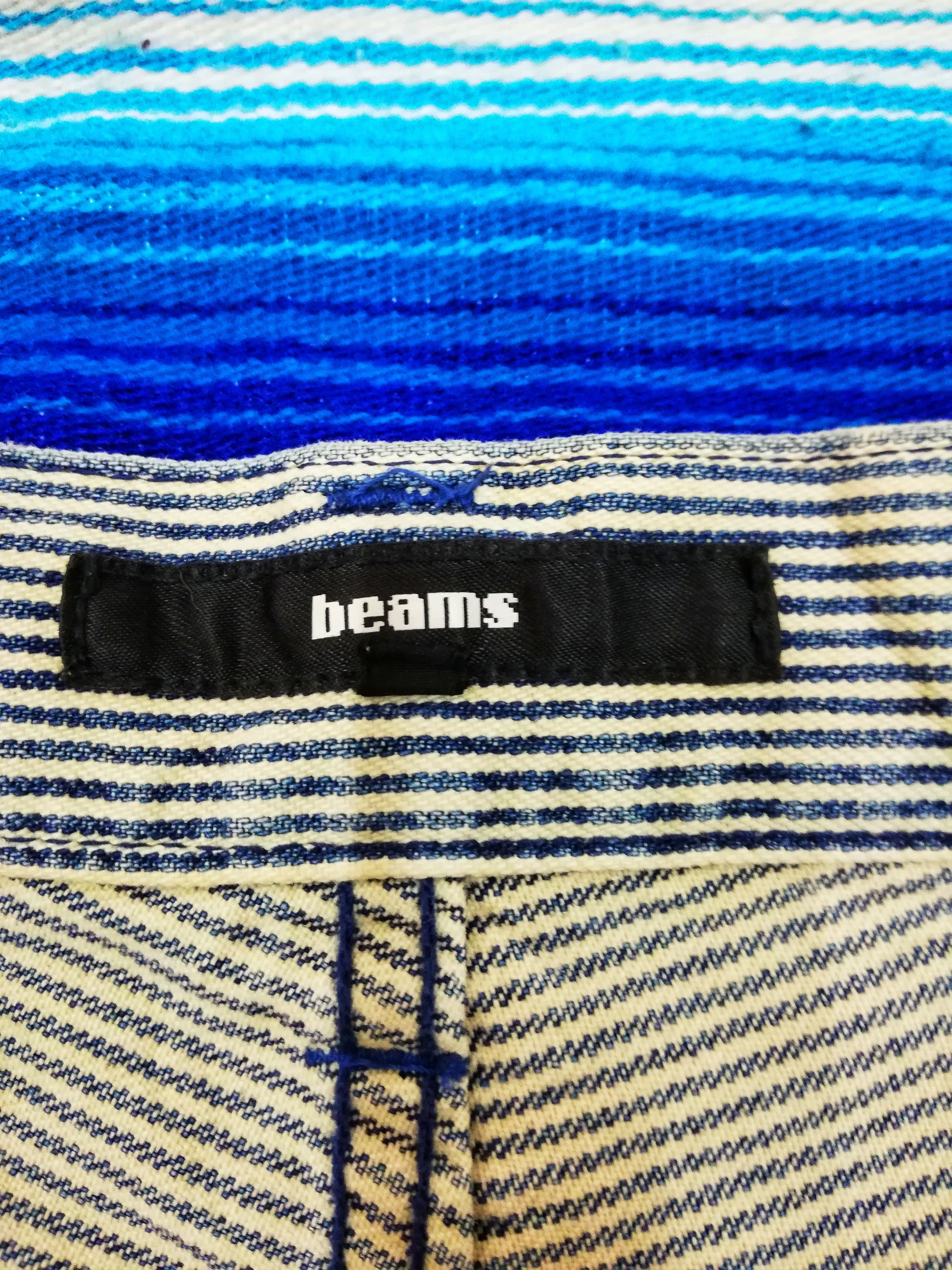 Beams Plus × Japanese Brand 🔥Japanese🇯🇵 Beams Hickory Stripe Distressed Denim Pants Size US 32 / EU 48 - 8 Thumbnail