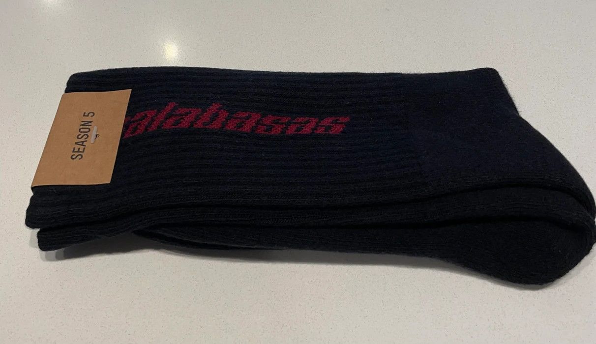 Yeezy Yeezy Season 5 Calabasas Sock Ink/Oxblood Size ONE SIZE - 2 Thumbnail