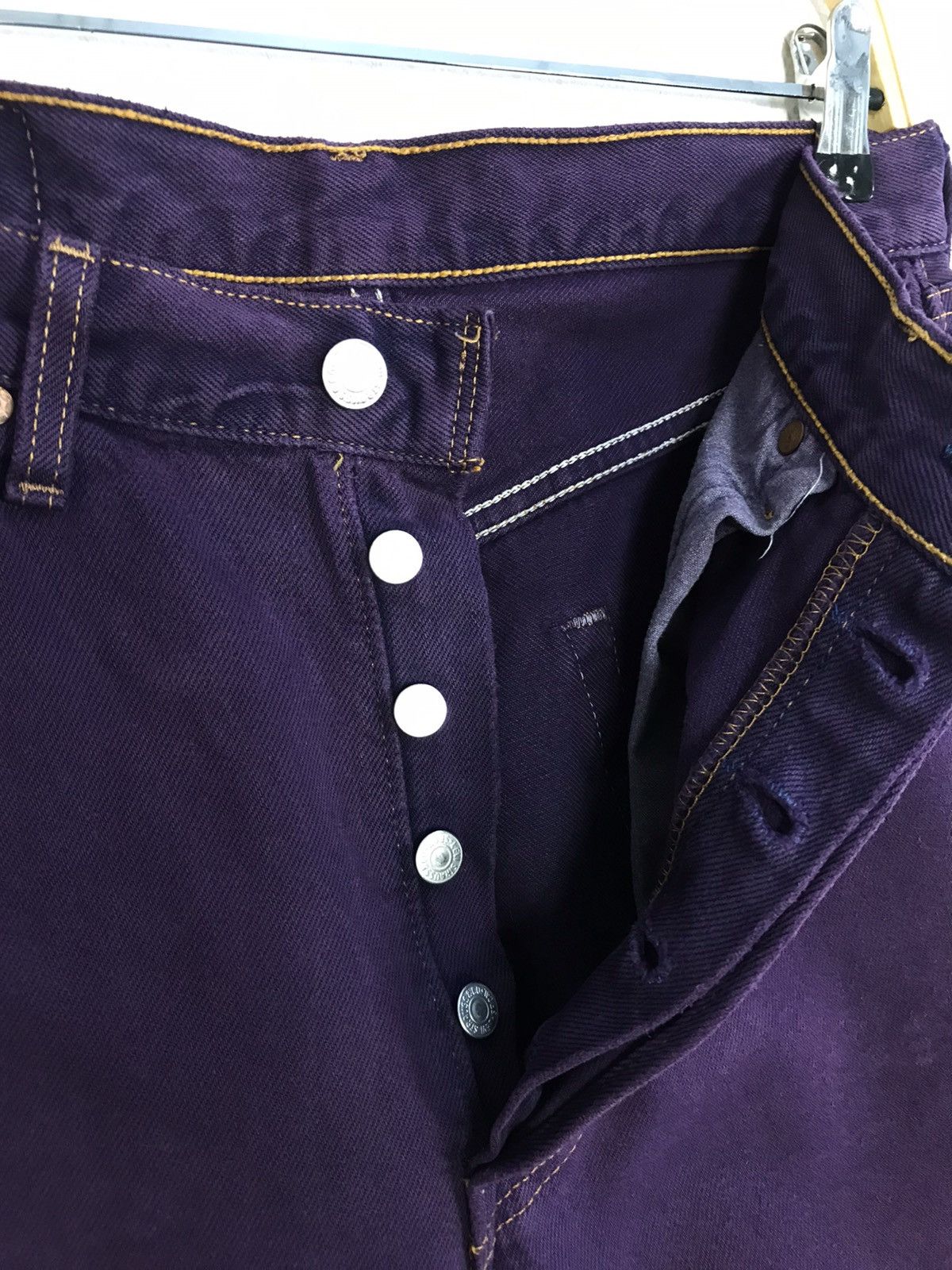 Levi's × Vintage Vintage Levis 501 Purple Colour Button Design Size US 30 / EU 46 - 9 Thumbnail